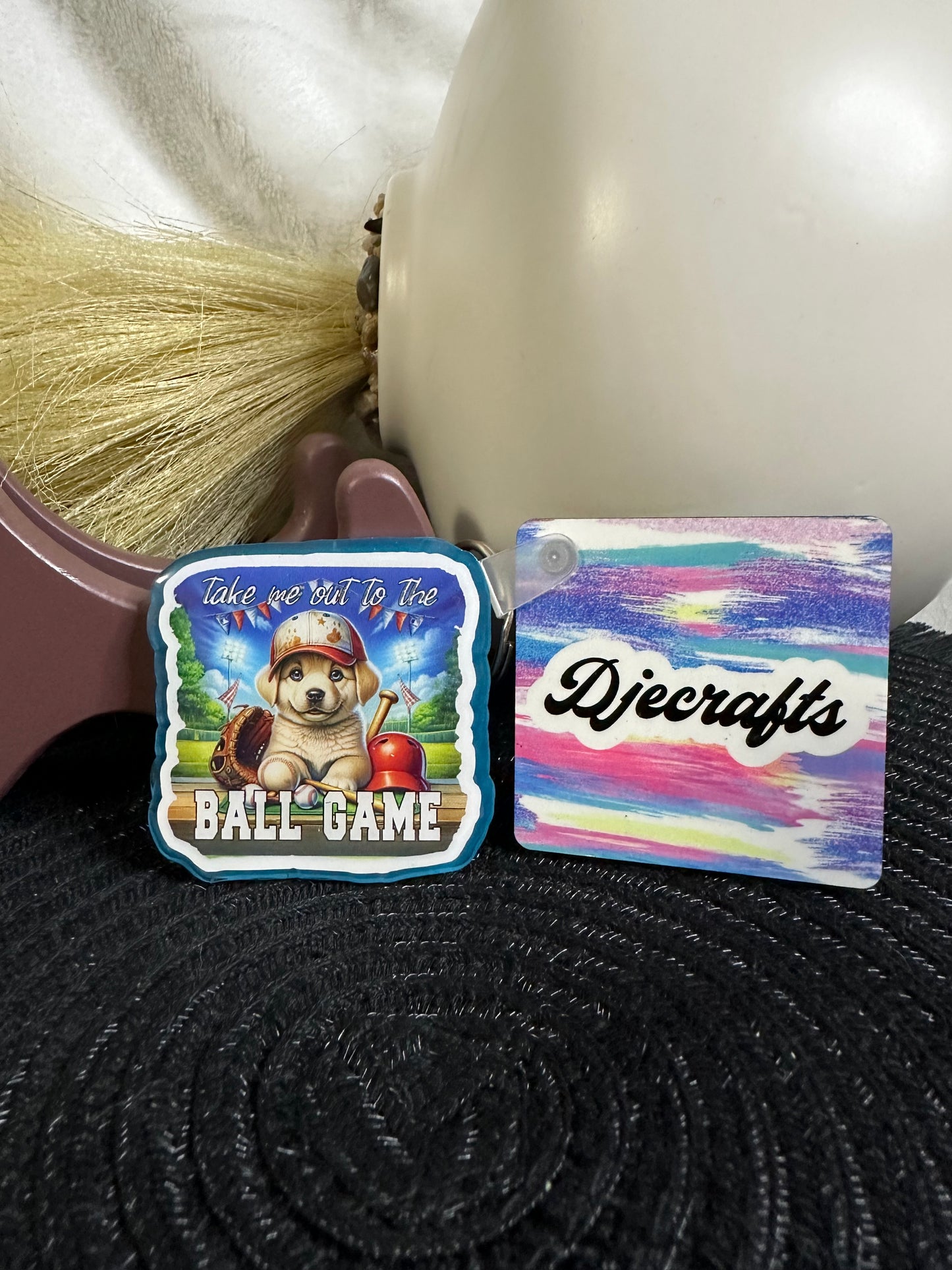 Take Me Out To The Ballgame Badge Reel / Popsocket Topper