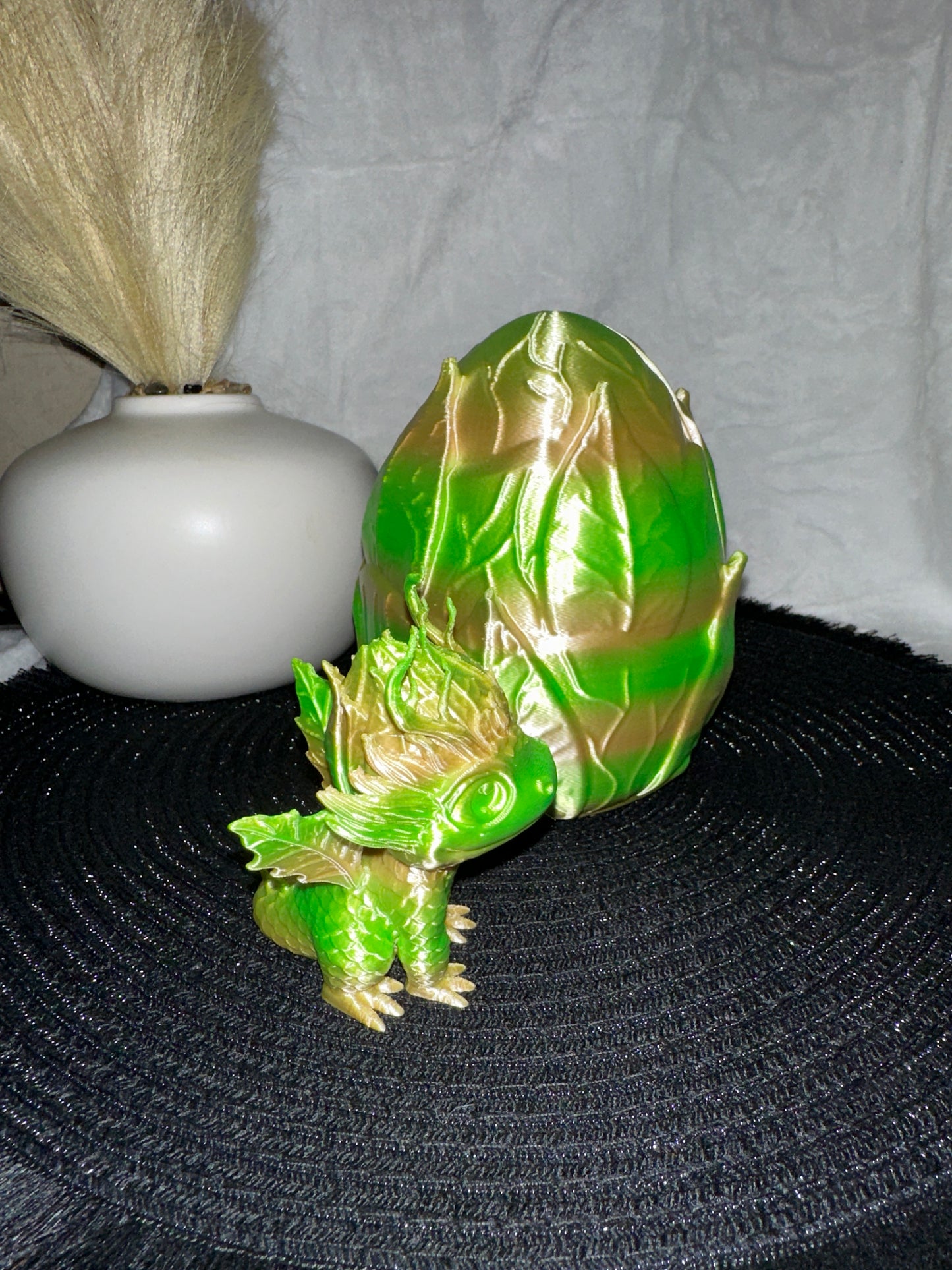 Plant Dragon With Matching Egg 3D Print - Random Color