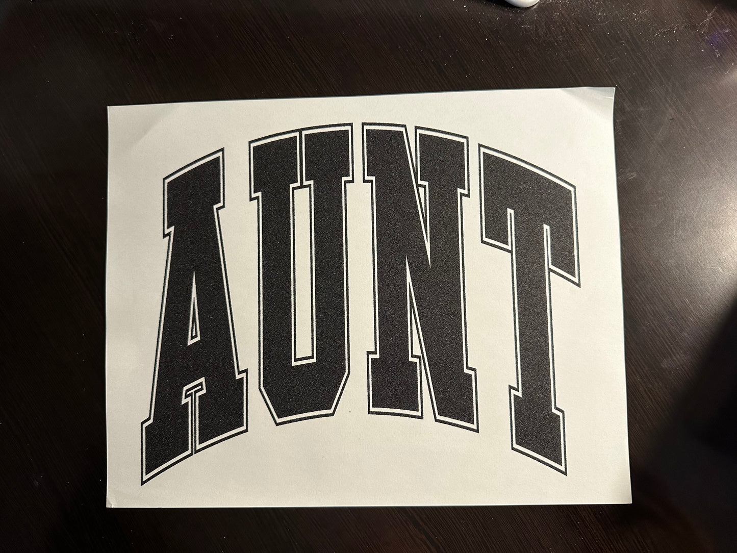 Aunt Varsity Letters Adult T-Shirt