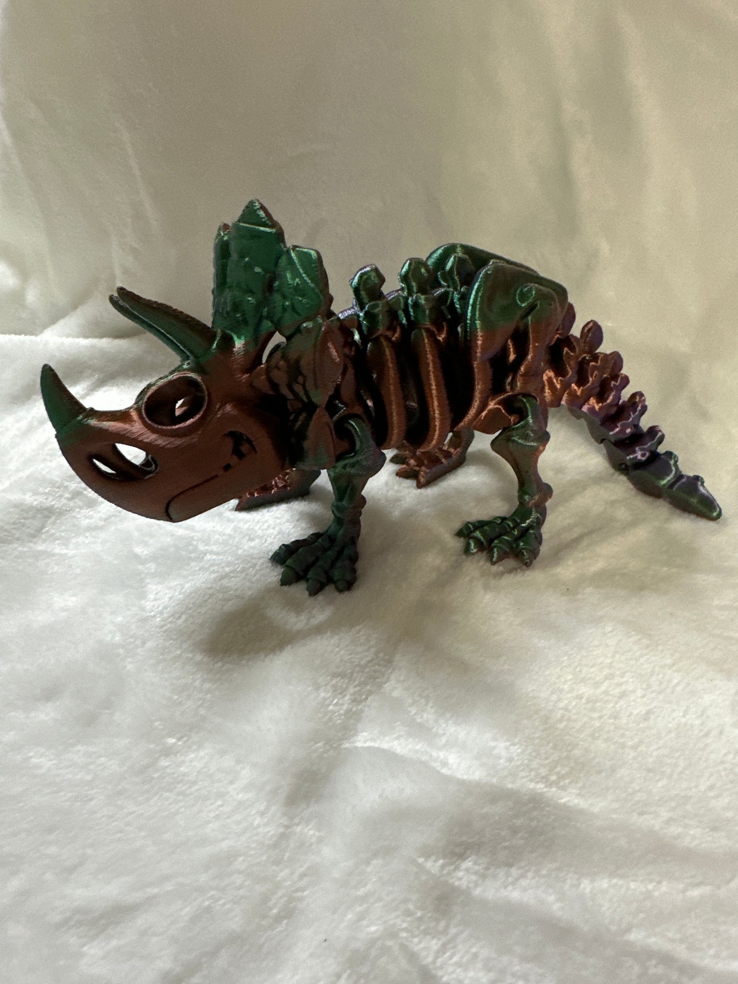 Triceratops No Eyes 3D Print - Random Color
