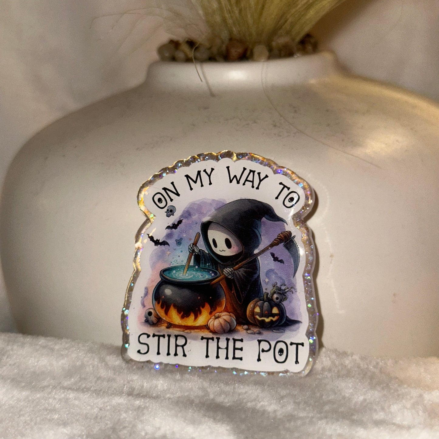 Stir The Pot Badge Reel / Pop socket Topper