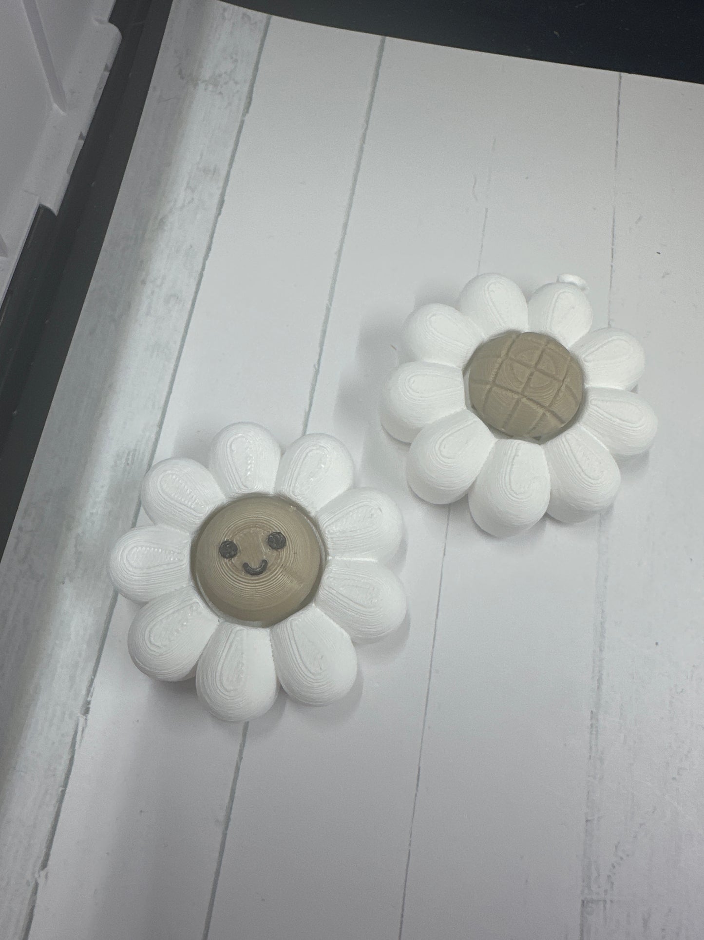 White Flower 3D Printed Clicker - Random Color