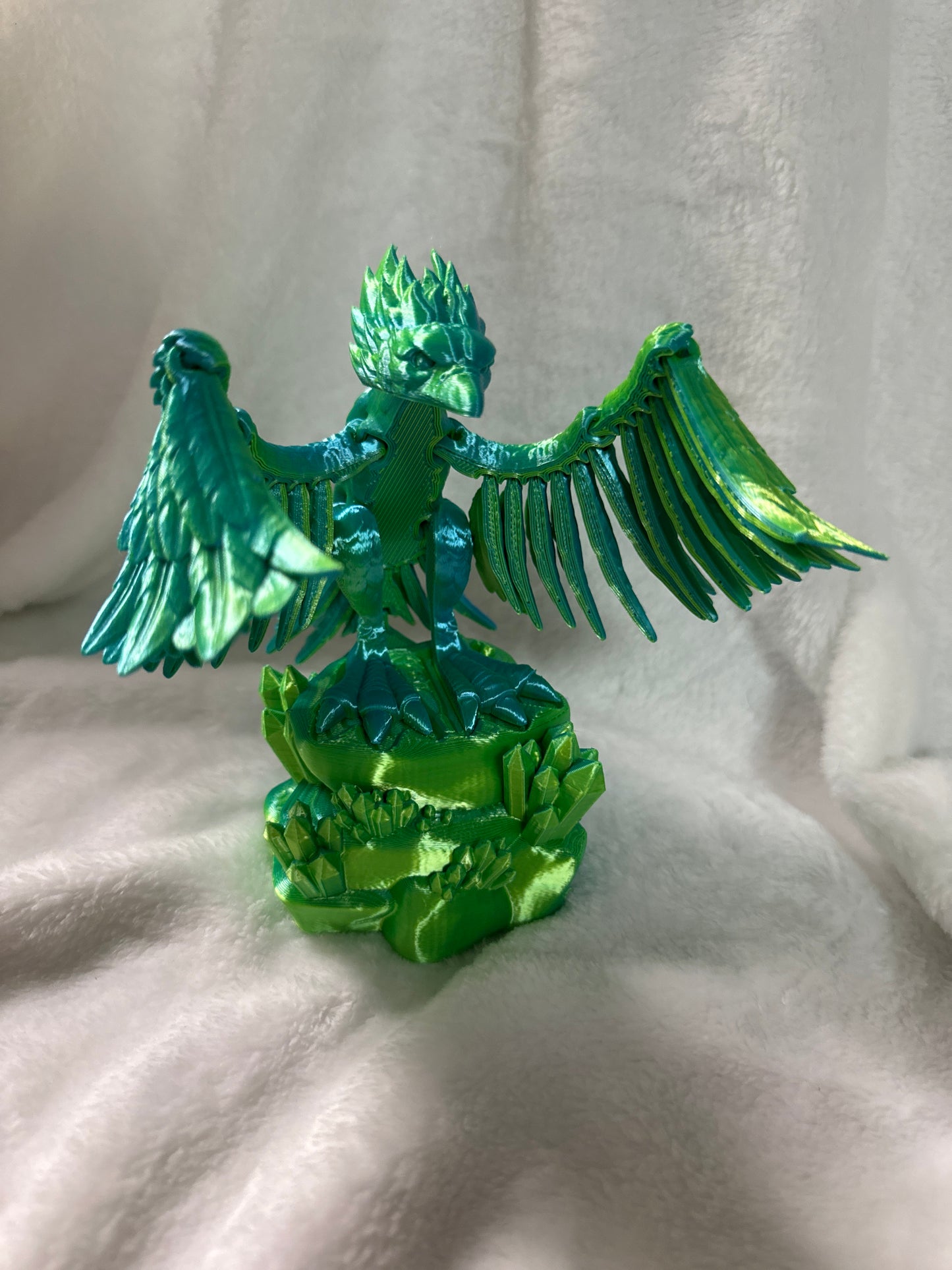 Phoenix With Crystal Stand 3D Print - Random Color