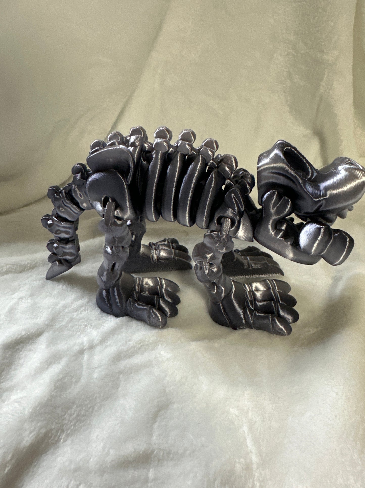 Skellie Dog With Bone 3D Print - Random Color
