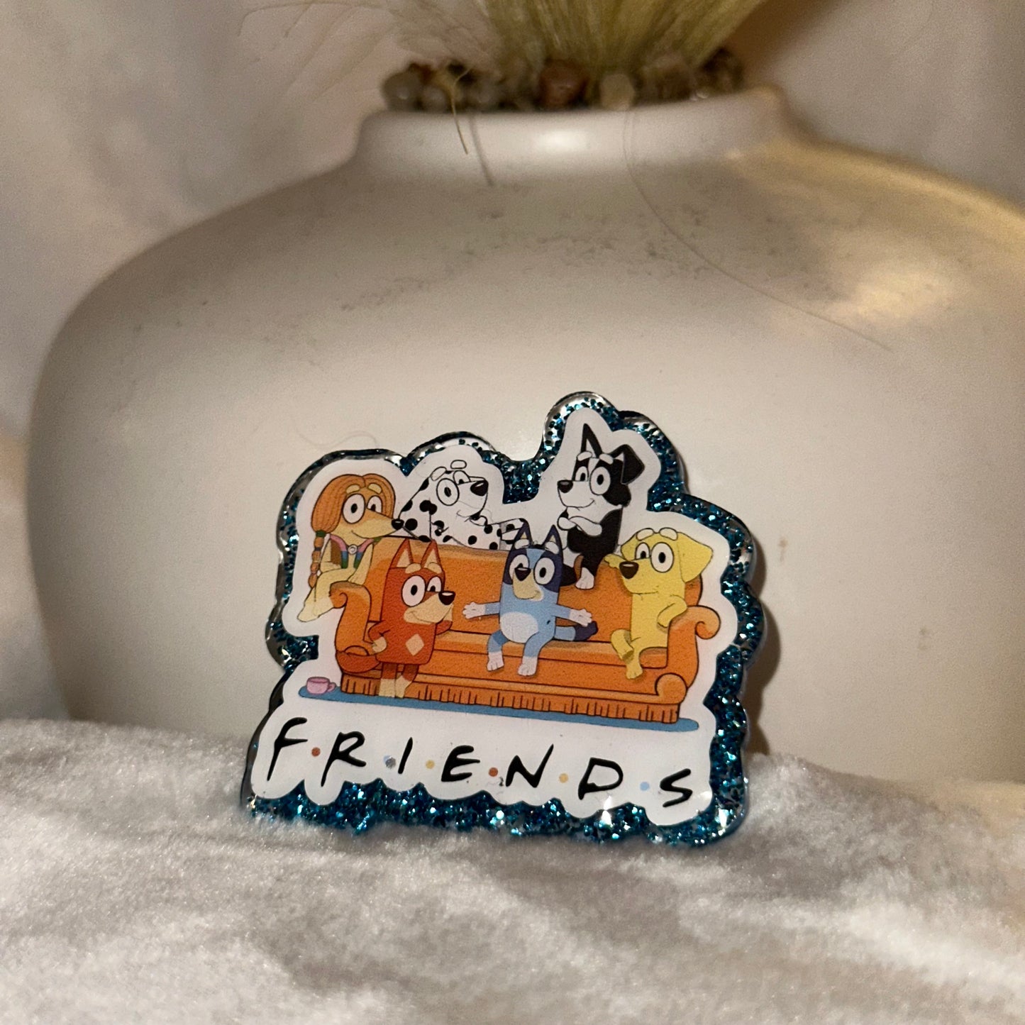 Bluey Friends Badge Reel / Pop socket Topper