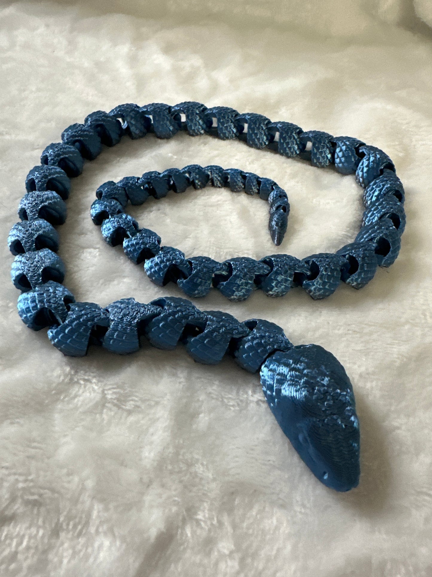 Snake With Eyes Large 3D Print - Random Color