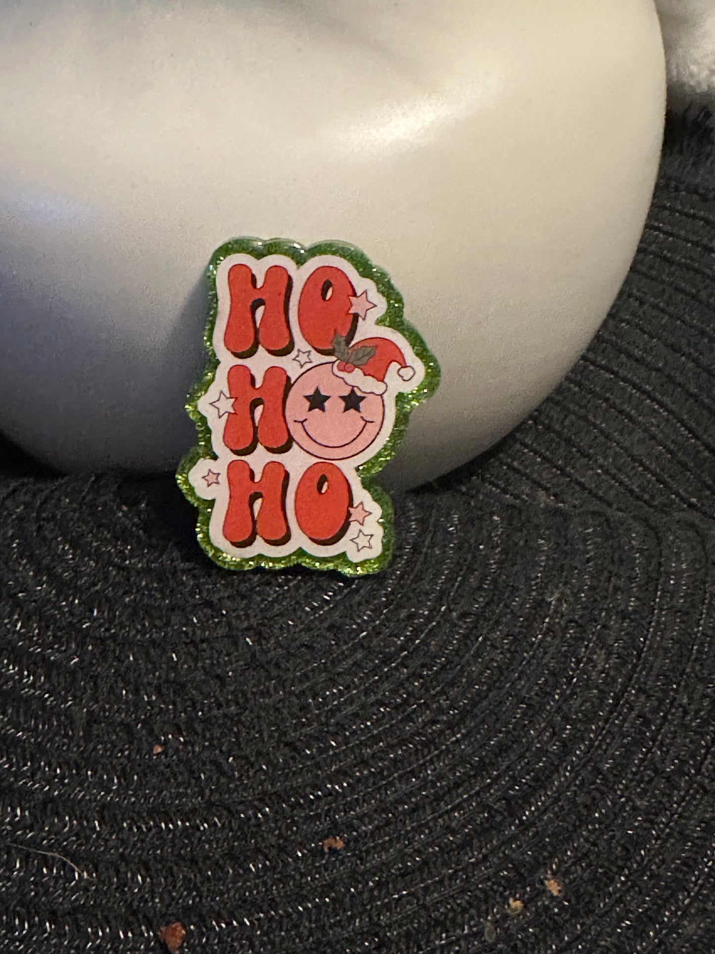 Ho Ho Ho Badge Reel / Pop socket Topper