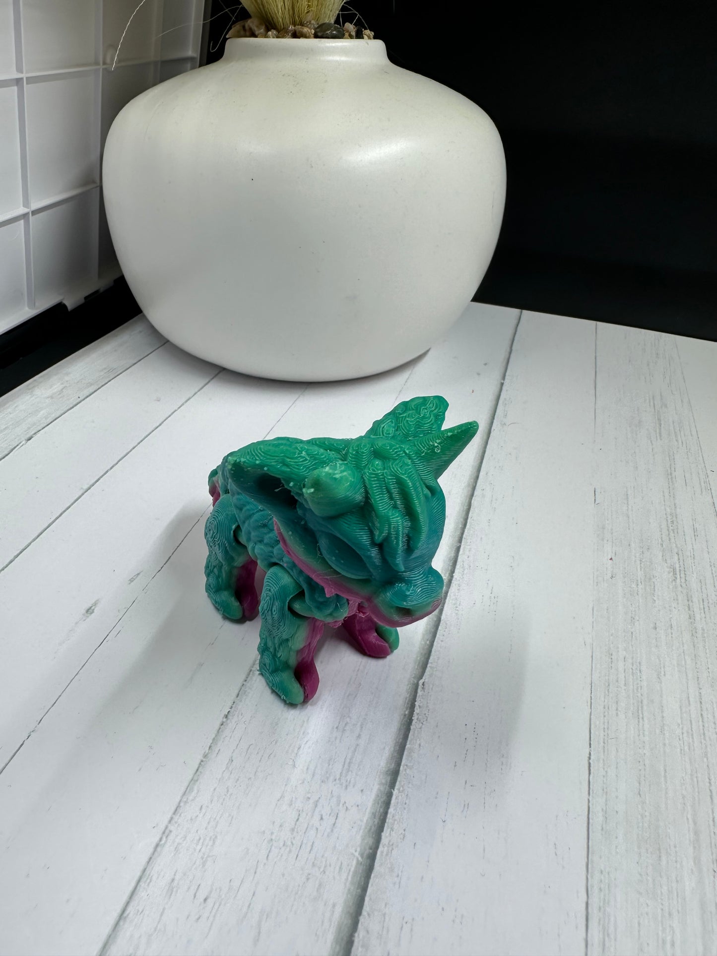 Mini Highland With Horns 3D Print - Random Color -51