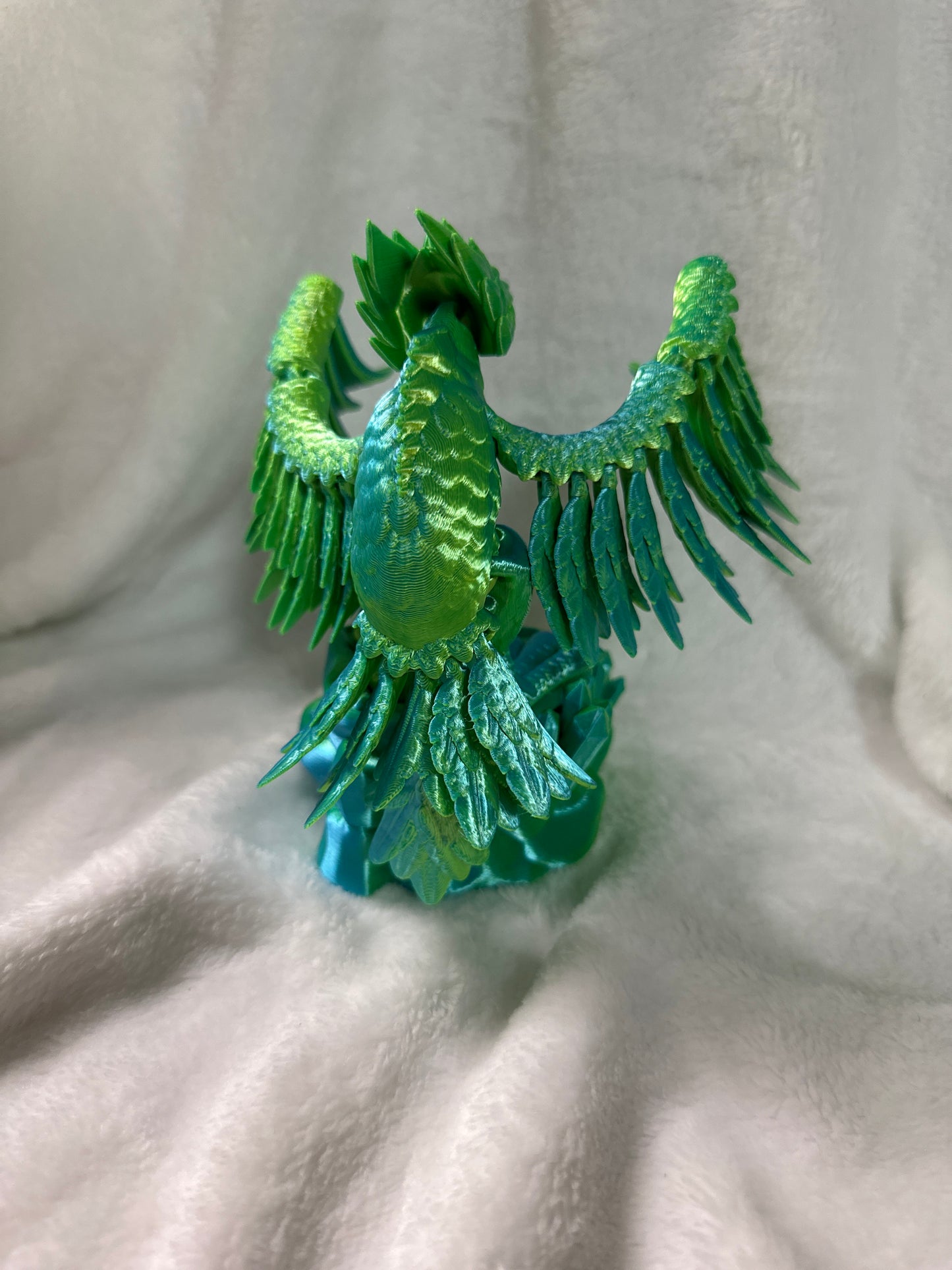 Phoenix With Crystal Stand 3D Print - Random Color
