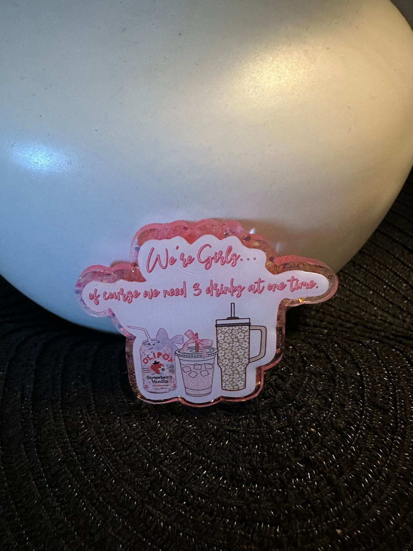 We're Girls Badge Reel / Pop socket Topper