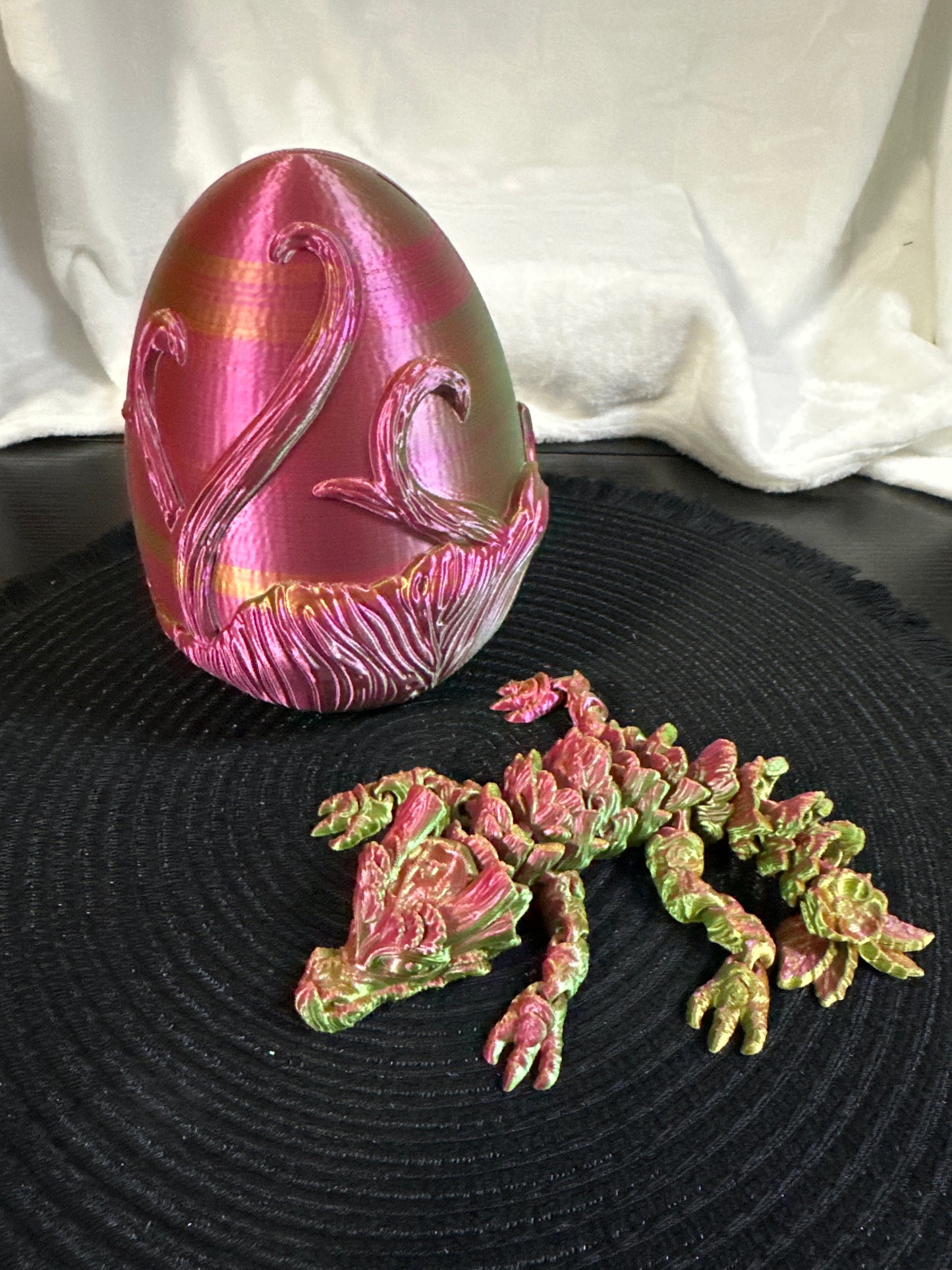 Wood Egg Matching Dragon 3D Print - Random Color