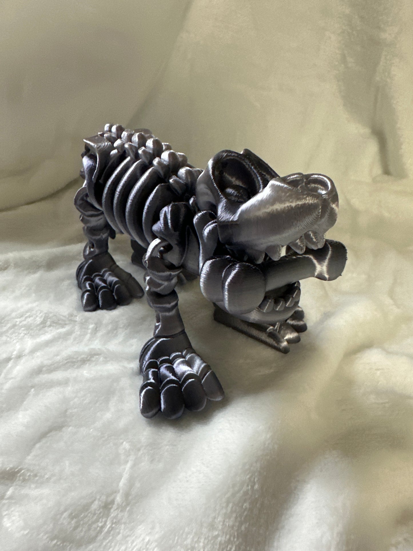 Skellie Dog With Bone 3D Print - Random Color