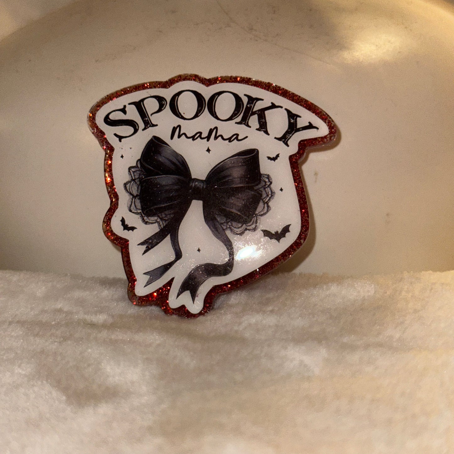 Spooky Mama Badge Reel / Pop socket Topper