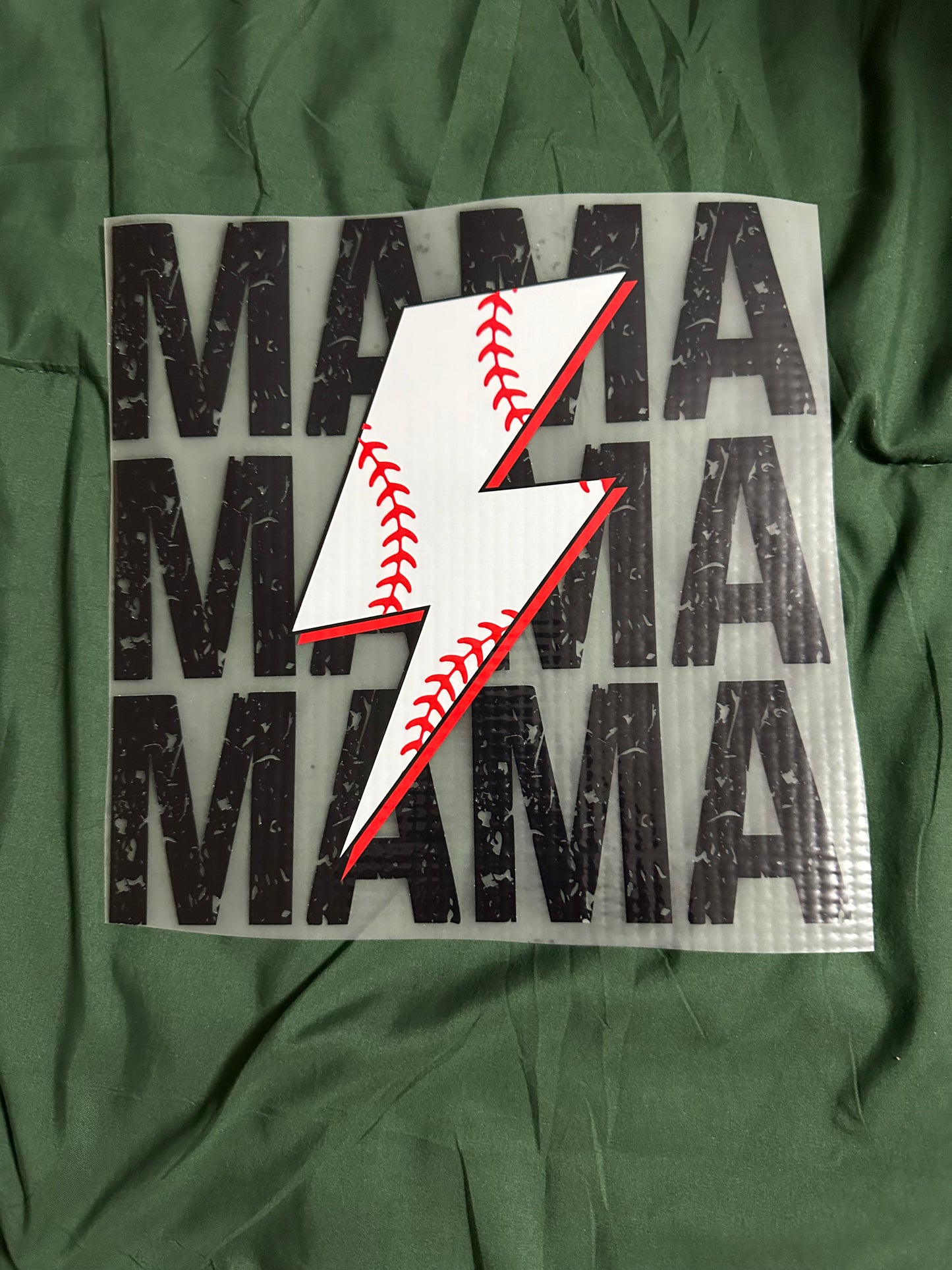 Baseball Mama Stacked Bolt Adult T-Shirt