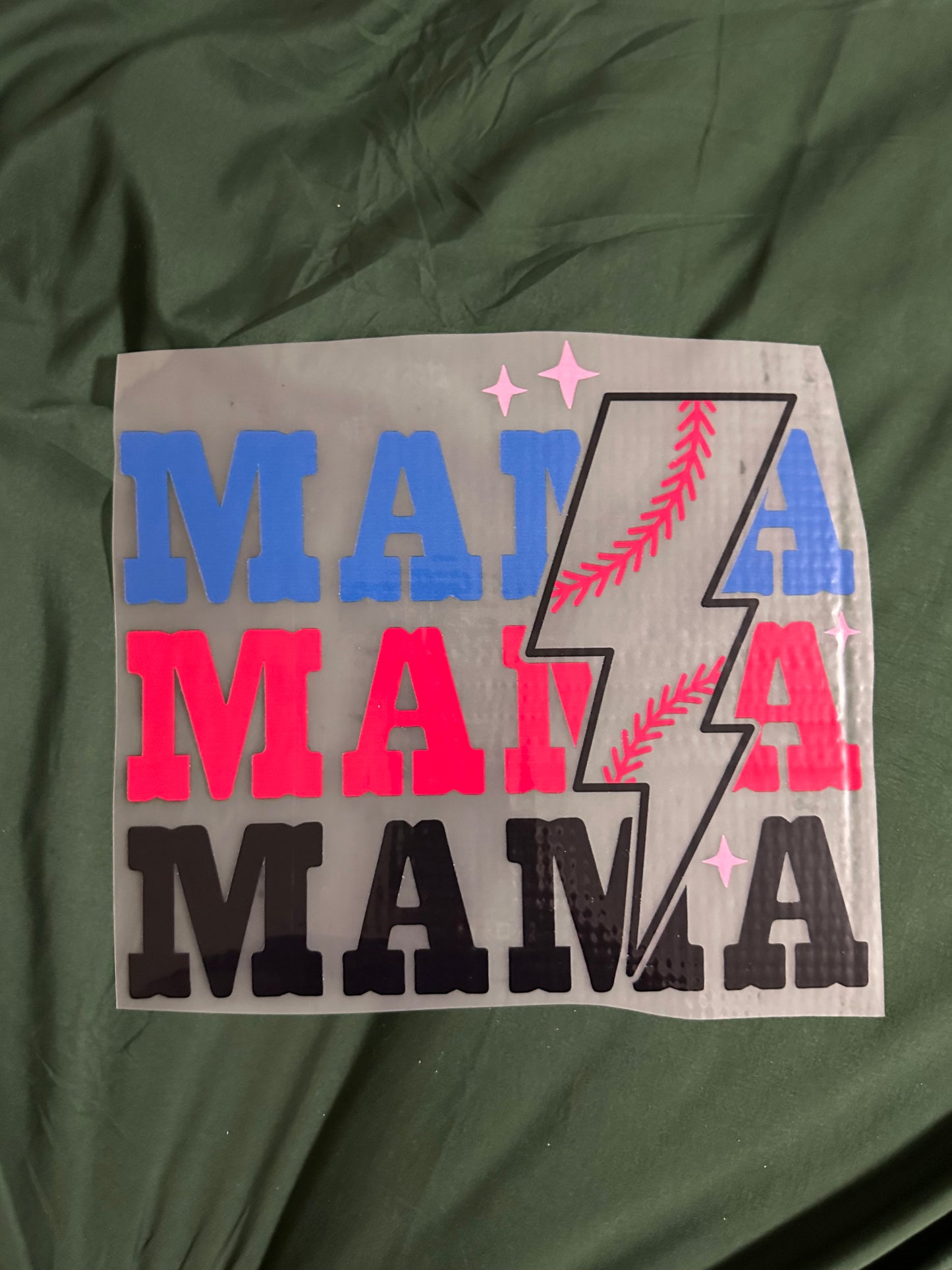 Baseball Mama Stacked Adult T-Shirt