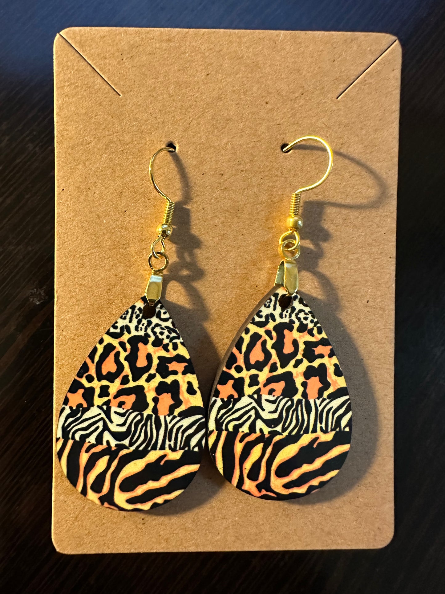 Animal Print Dangle Earrings