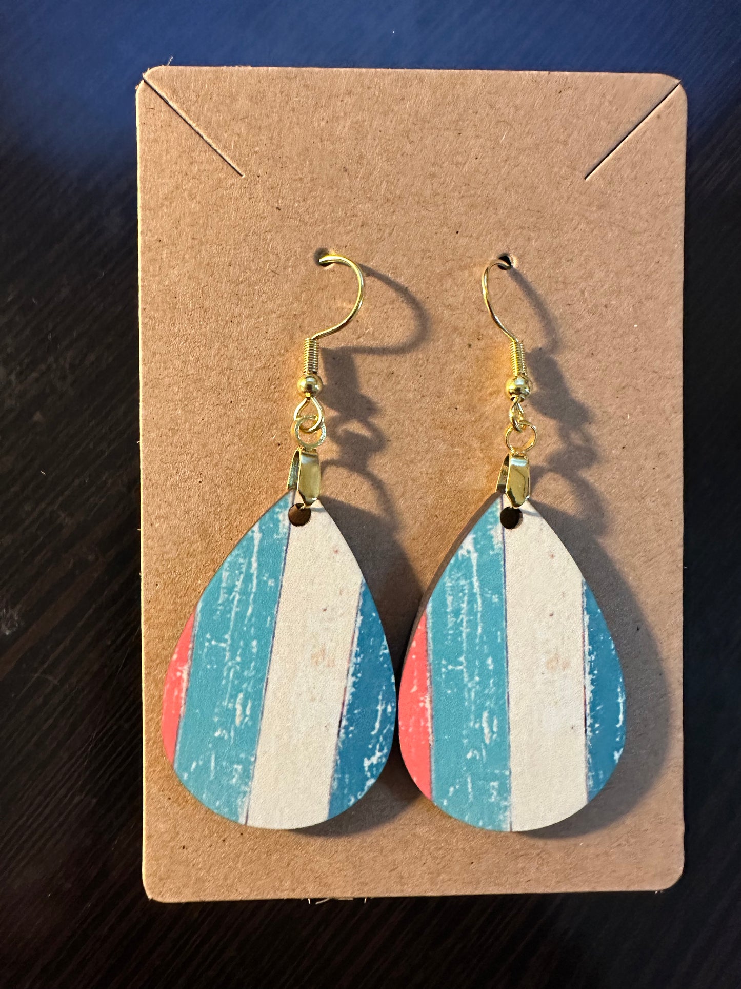 Wood Planks Dangle Earrings