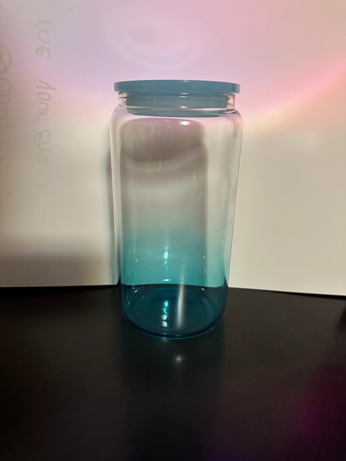 16 Ounce Jelly Ombre Glass Can- Design your own Cup