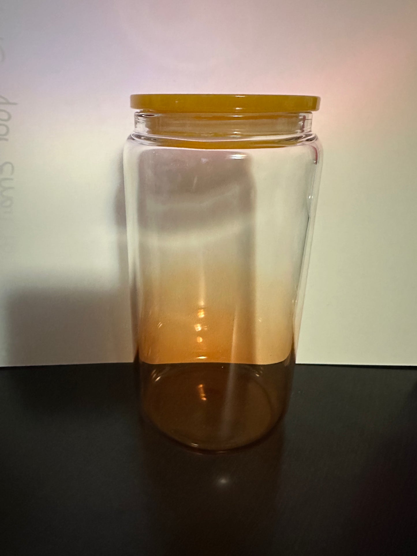 16 Ounce Jelly Ombre Glass Can- Design your own Cup