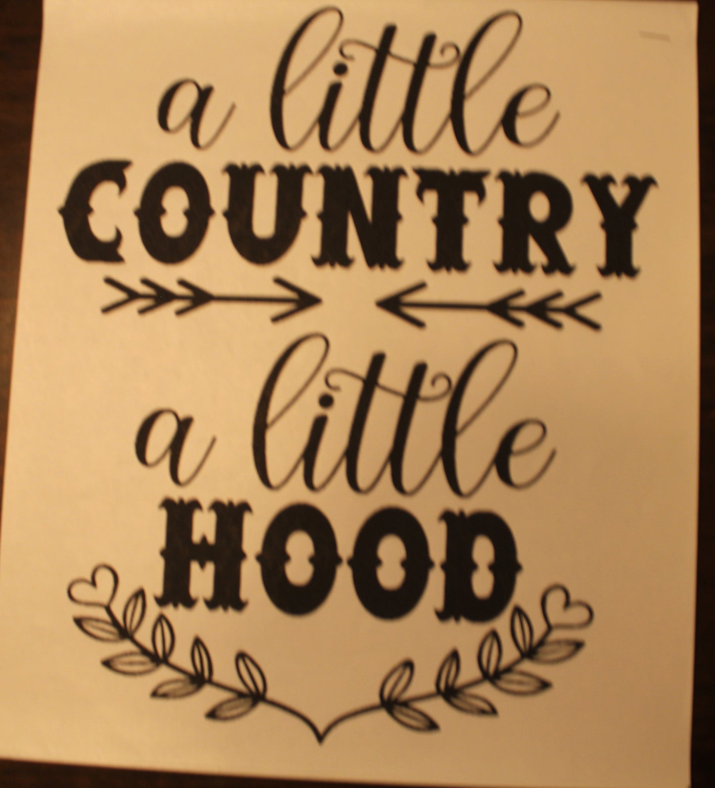 A Little Country A Little Hood Adult T-Shirt