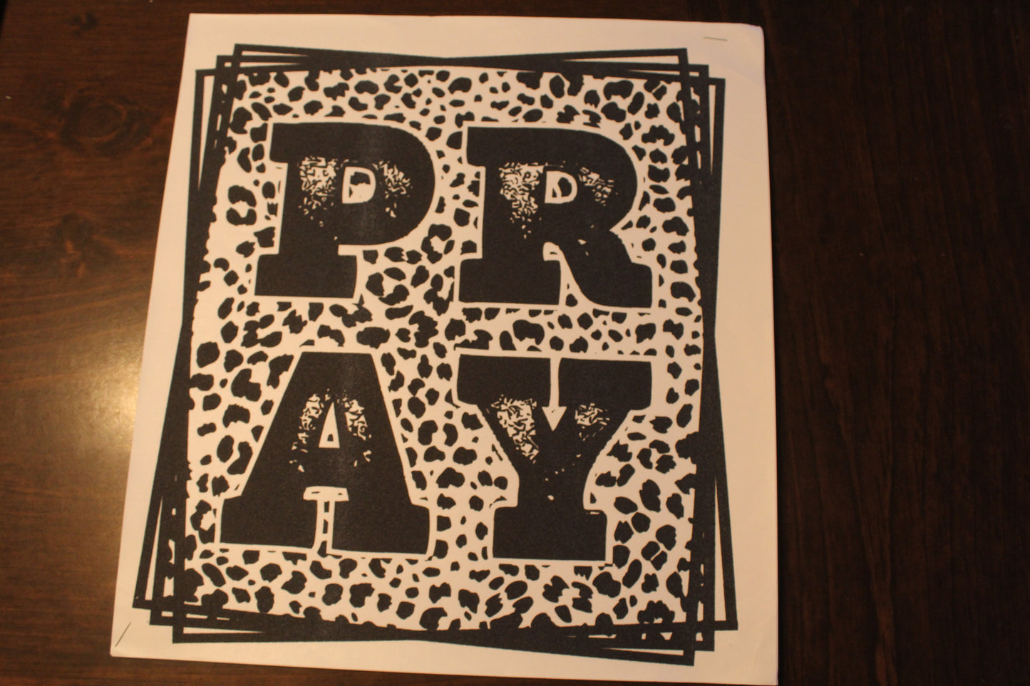 Pray Leopard Print T-Shirt