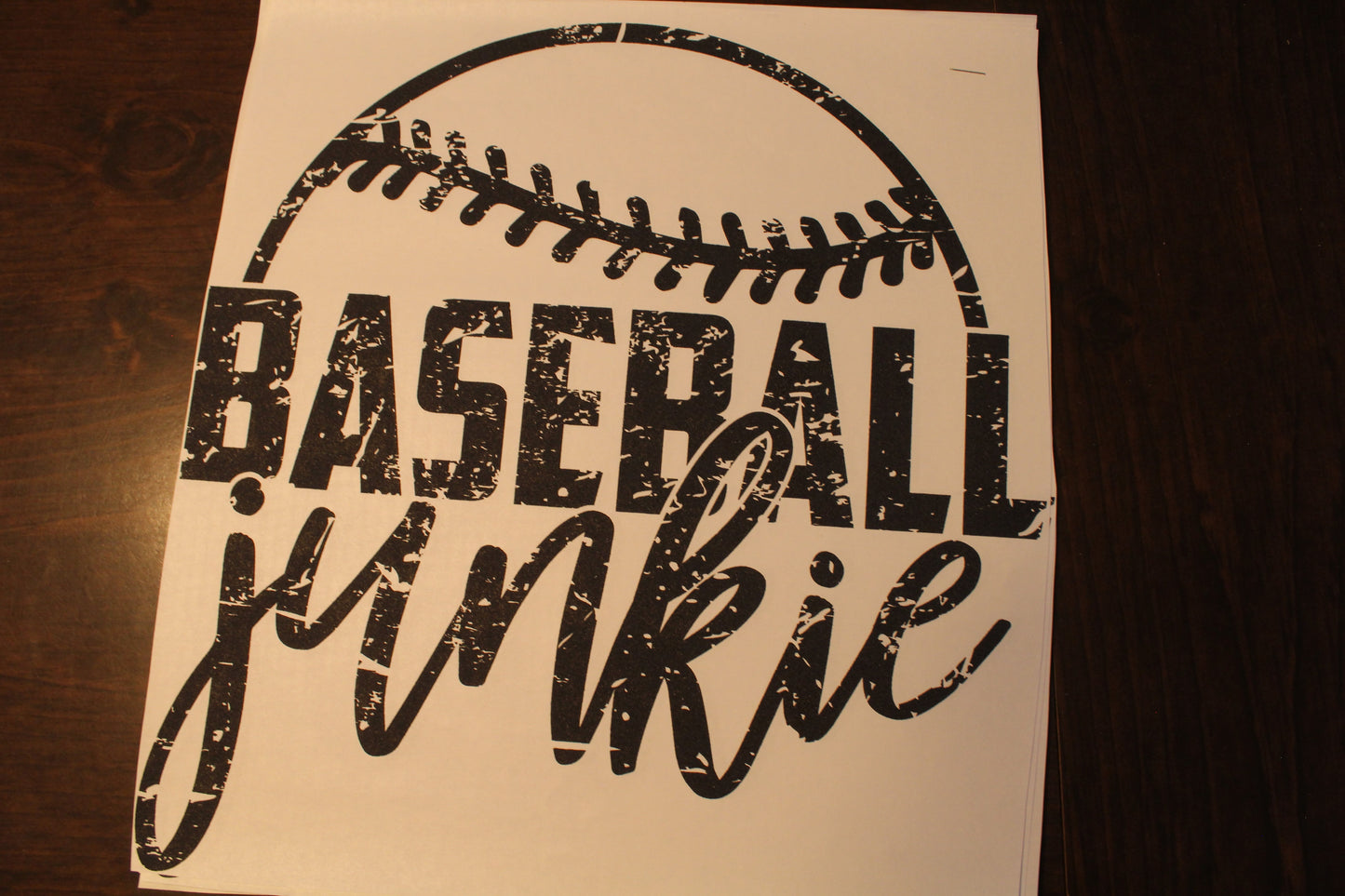 Baseball Junkie Adult T-Shirt