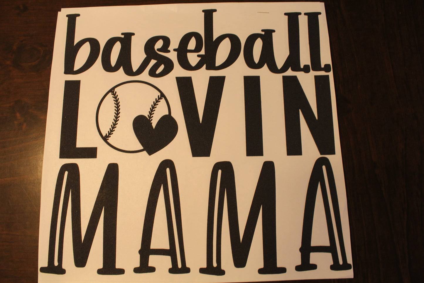 Baseball Lovin Mama Adult T-Shirt