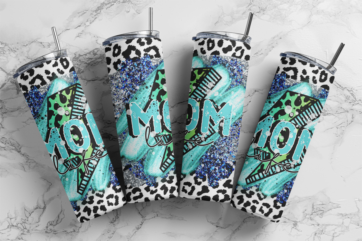 Mom Life Blue 20 Ounce Sublimation Tumbler