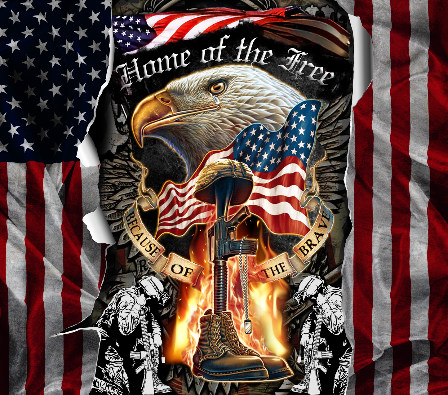 Home Of The Free 20 Ounce Sublimation Tumbler