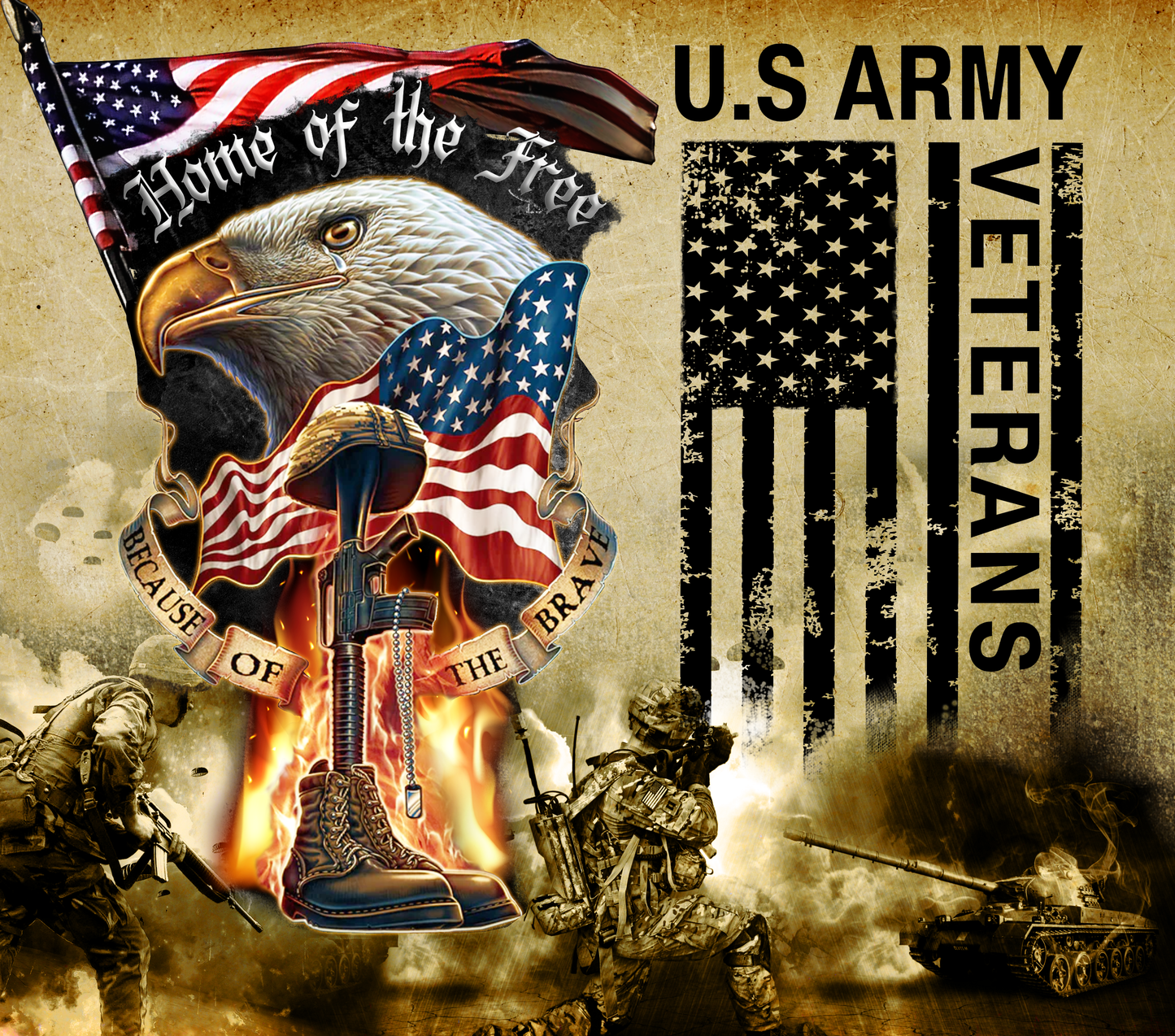 US Army Veterans 20 Ounce Sublimation Tumbler