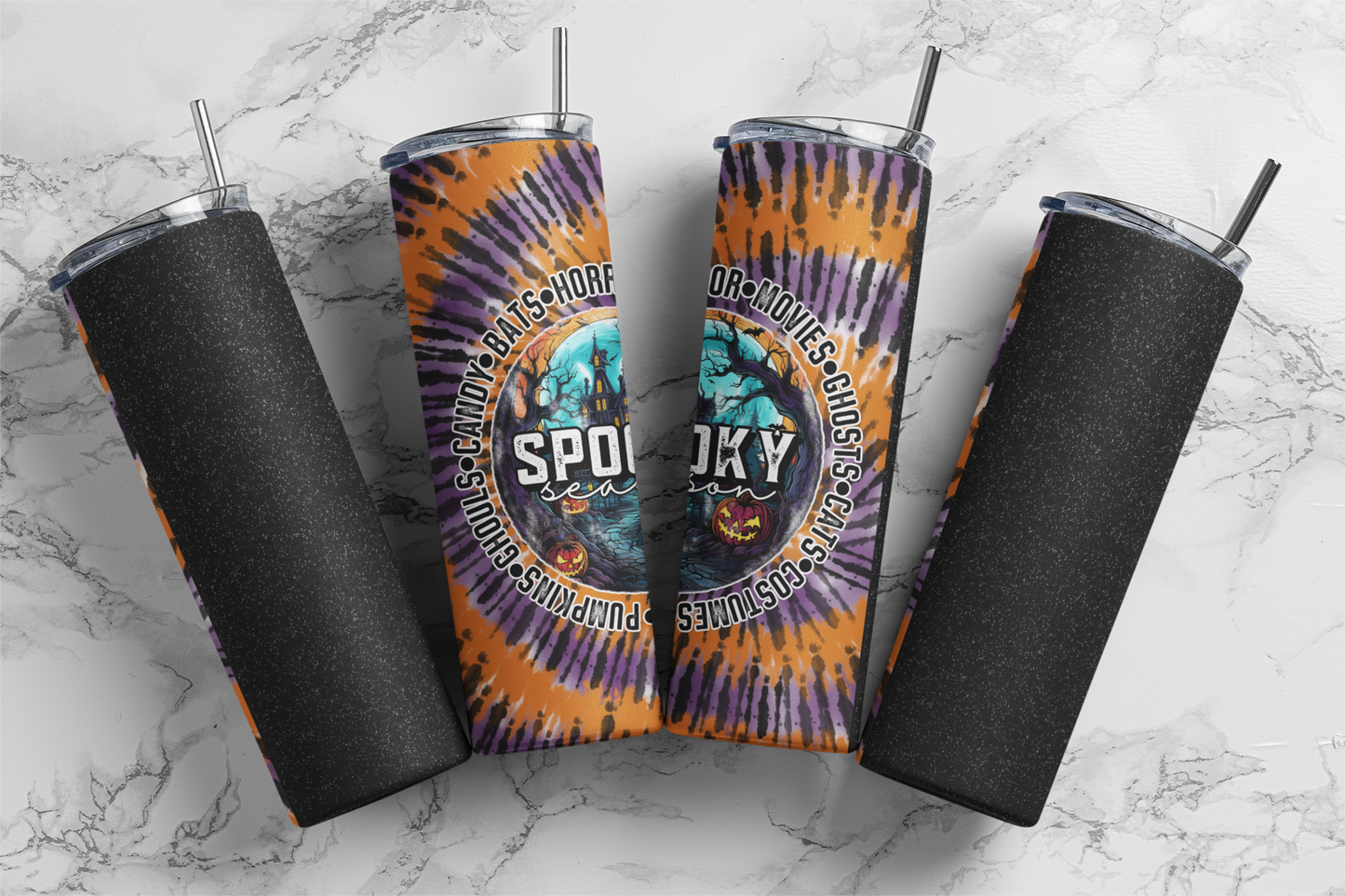 Spooky Season Tye Dye 20 Ounce Sublimation Tumbler