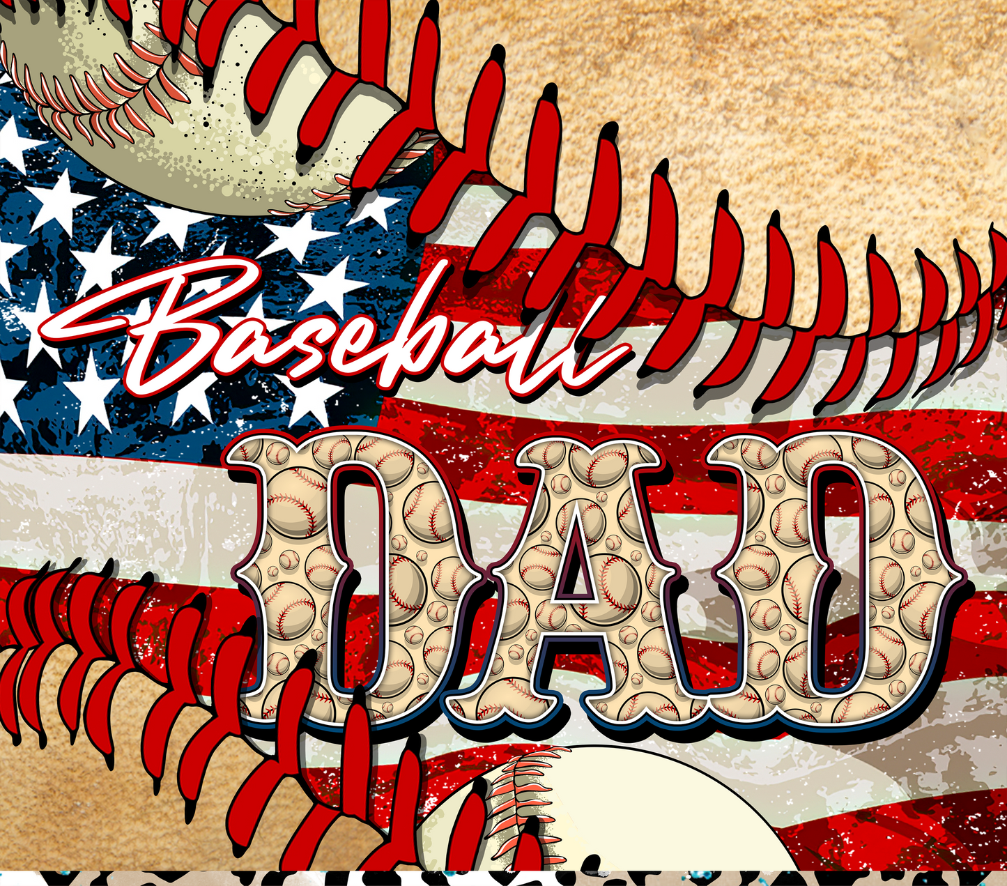 Baseball Dad 20 Ounce Sublimation Tumbler