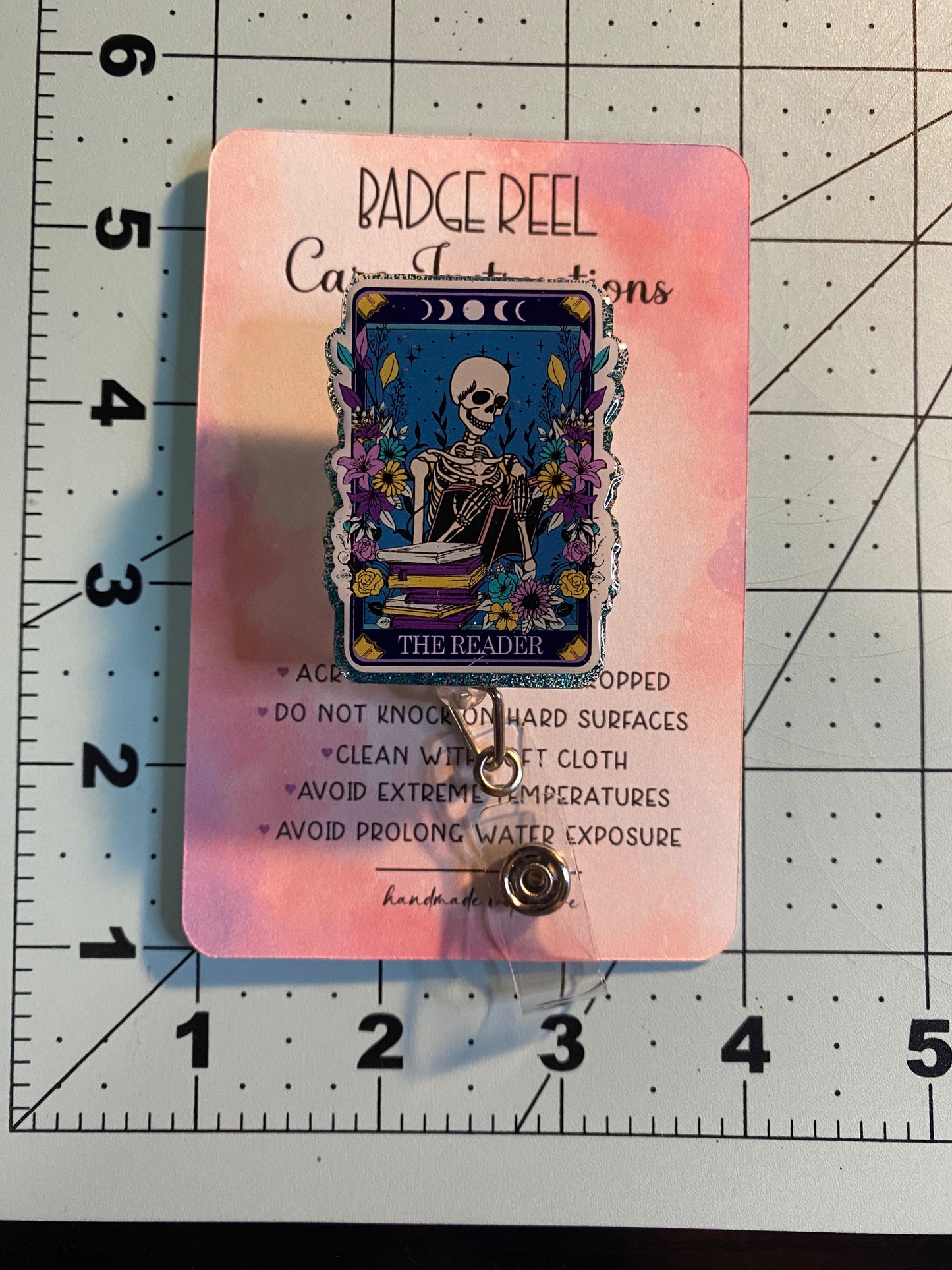 The Reader Tarot Card Badge Reel