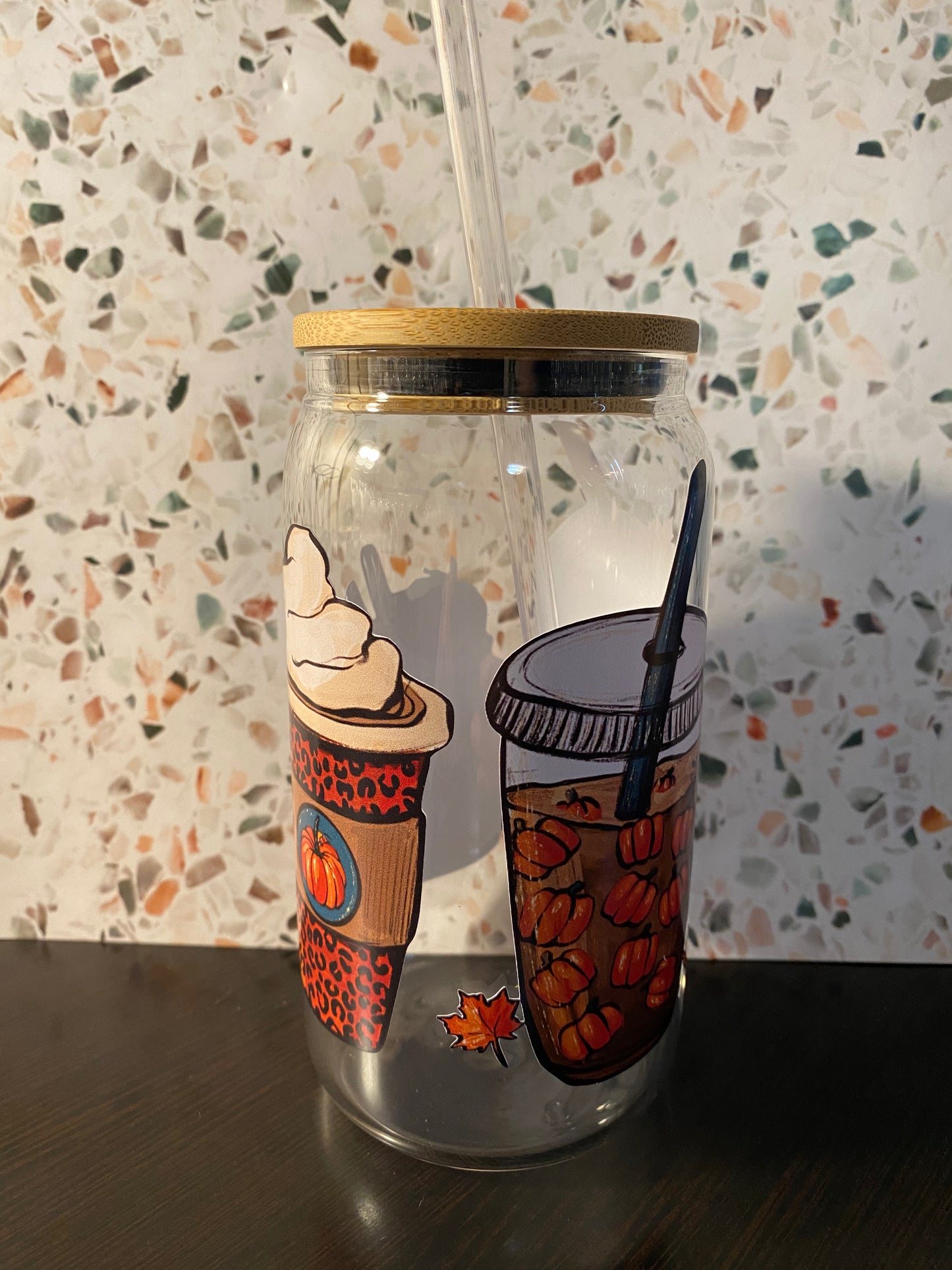 Pumpkin Spice Coffee 16 Ounce Glass Libby’s