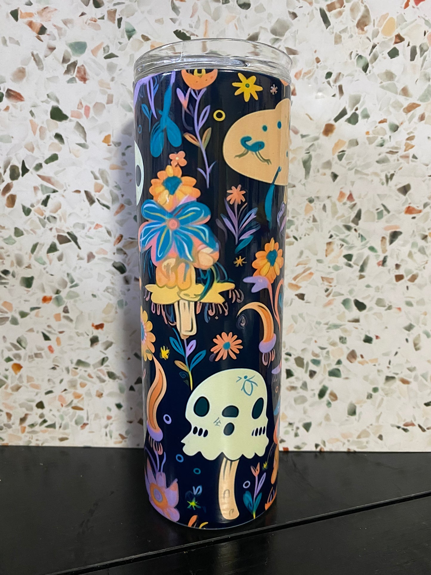 Ghost Mushrooms 20 Ounce Sublimation Tumbler