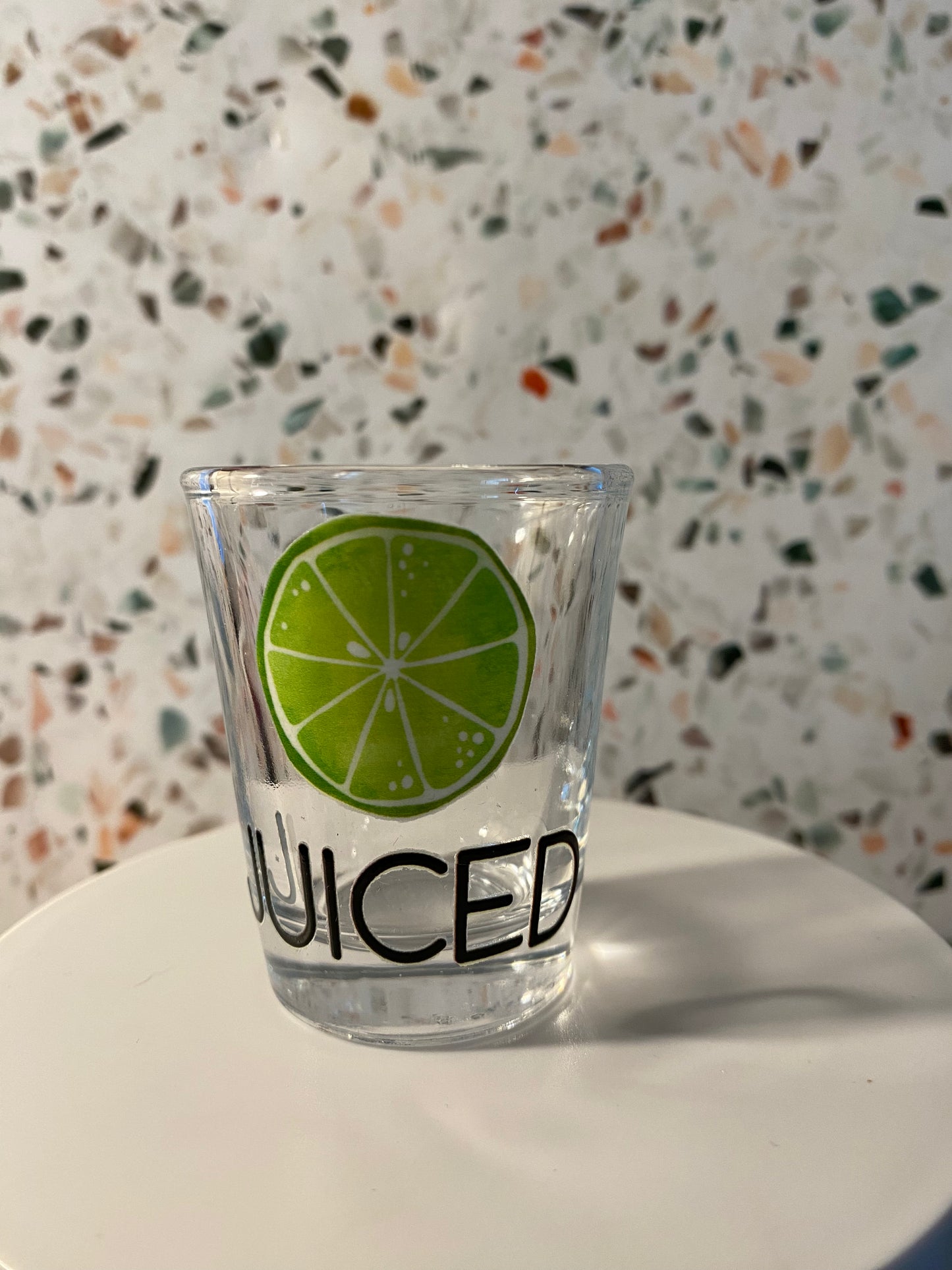 Juiced 1.5 ounce shot glass