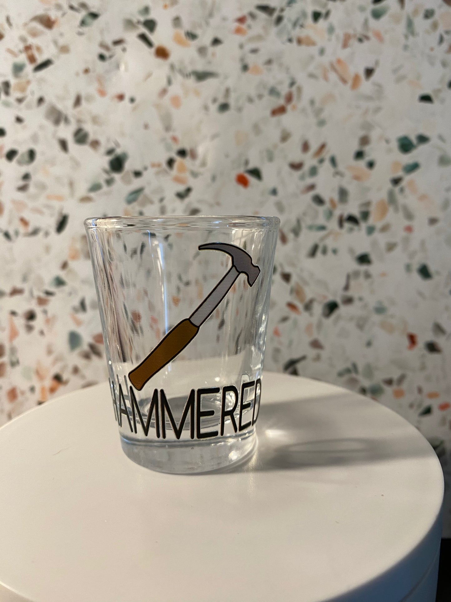 Hammered 1.5 ounce shot glass