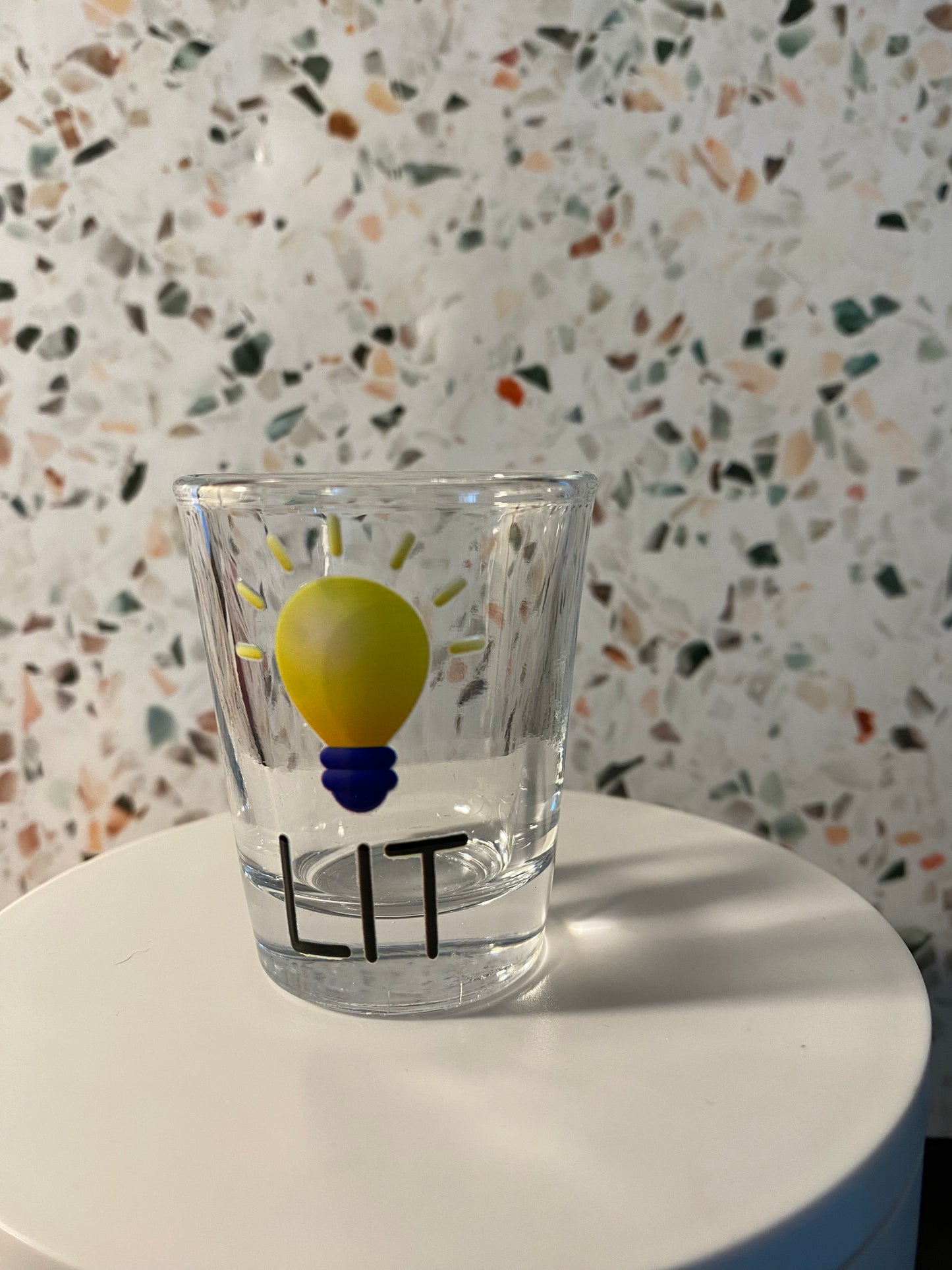 Lit 1.5 ounce shot glass