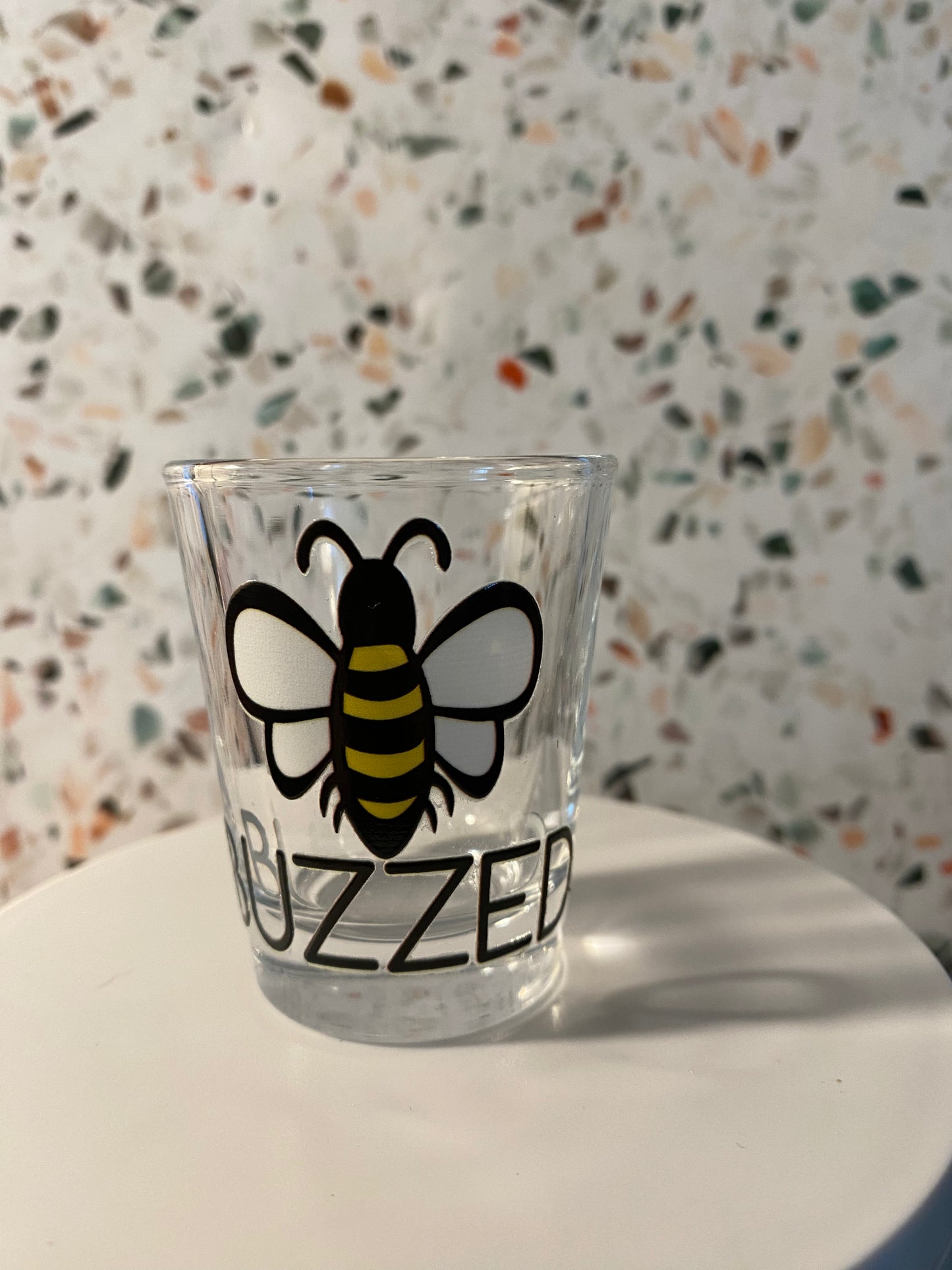 Buzzed 1.5 ounce shot glass