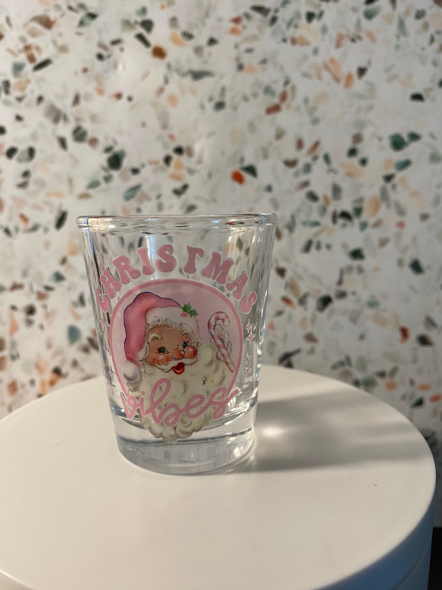 Christmas Vibes 1.5 ounce shot glass