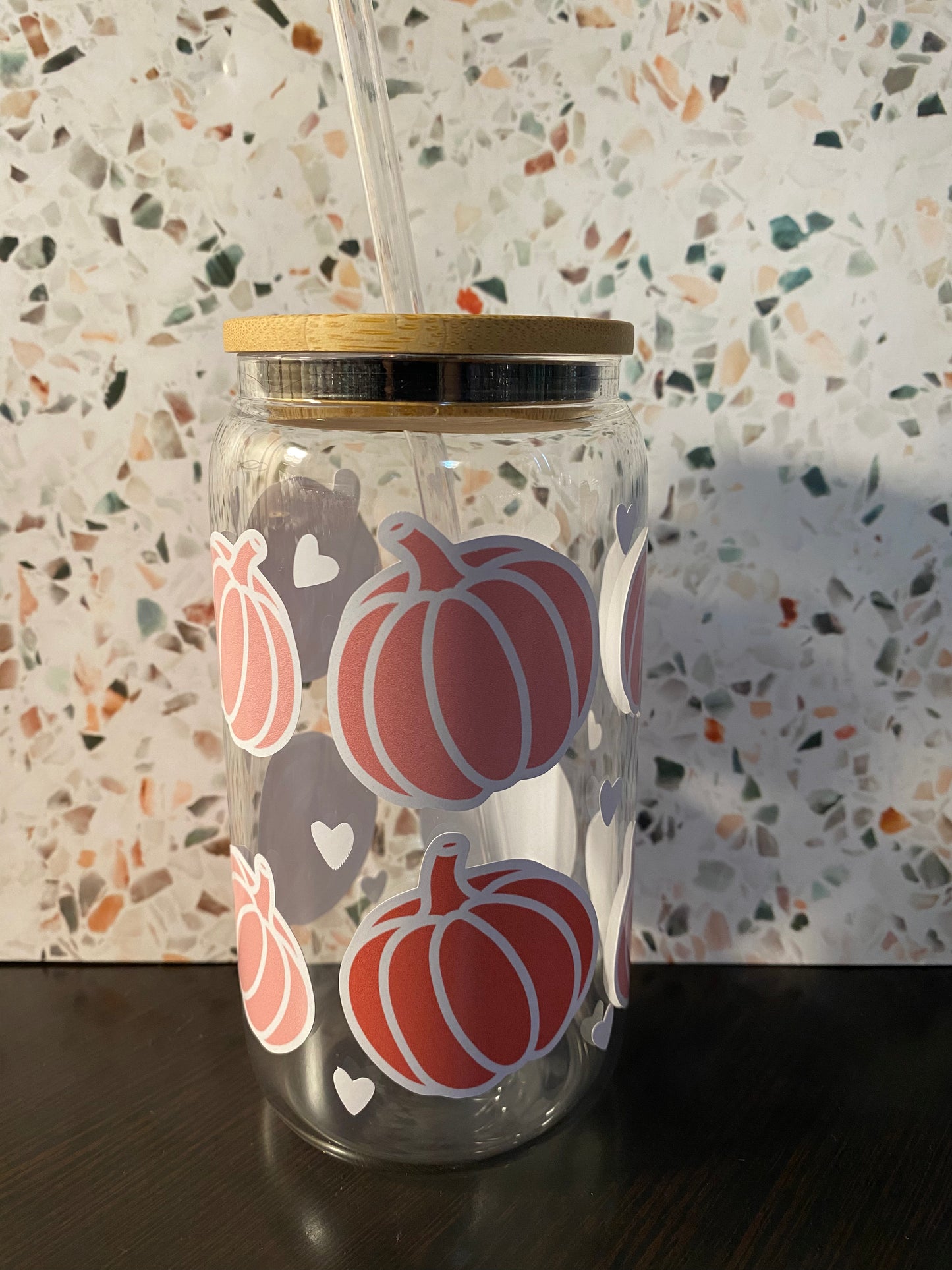 Pink Pumpkins 16 Ounce Glass Libby’s