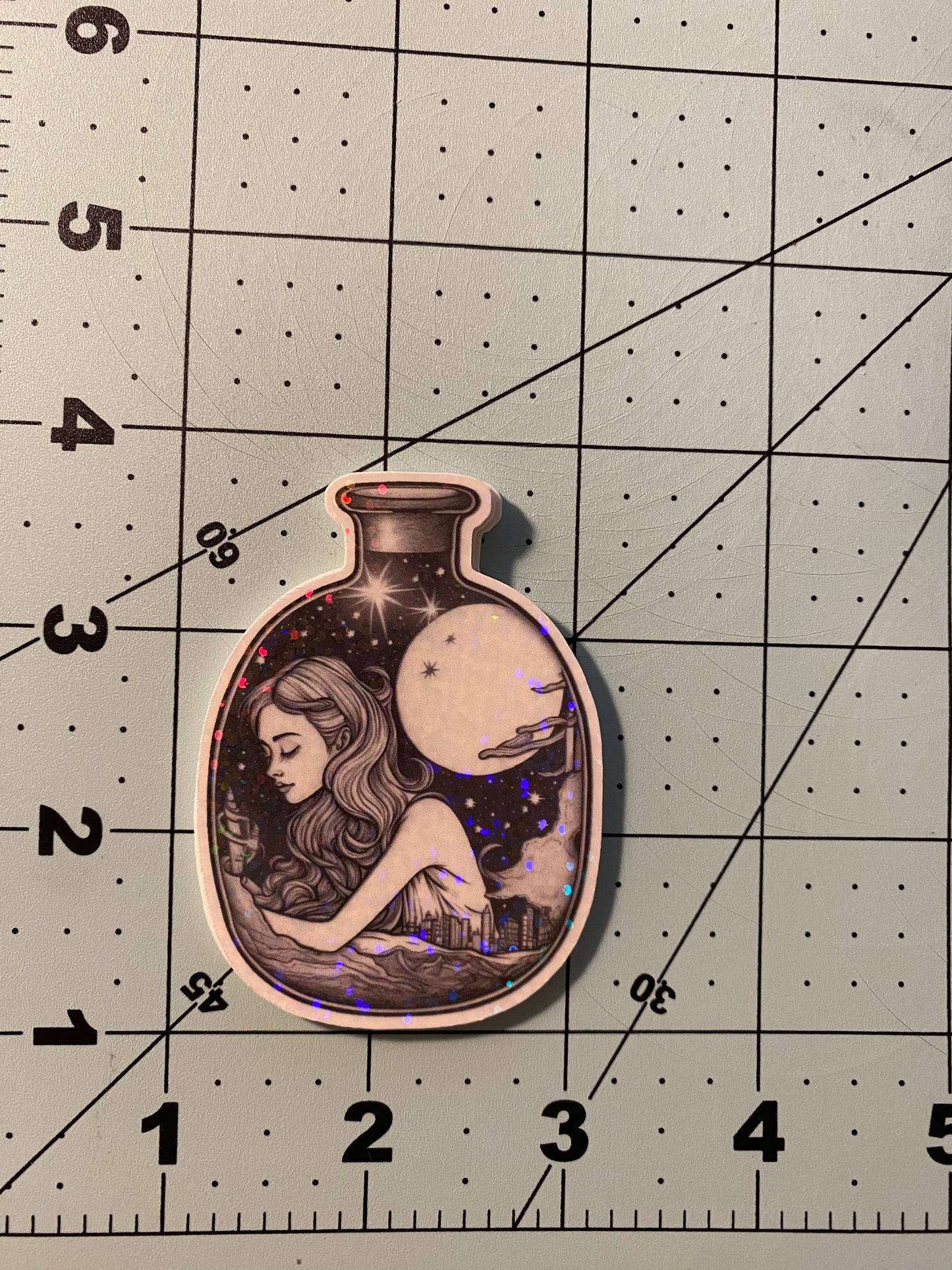 Lady in a Bottle Sticker