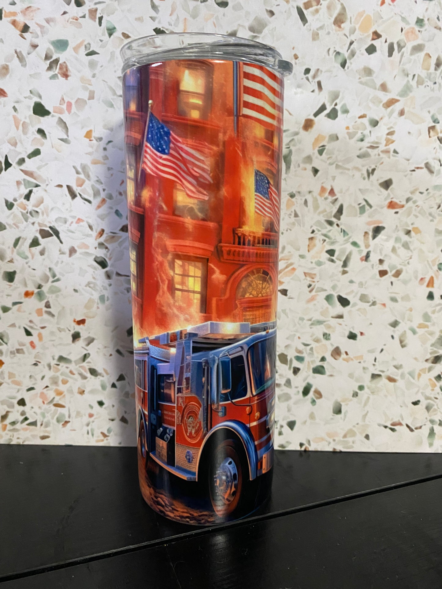 Fire Truck 20 Ounce Sublimation Tumbler