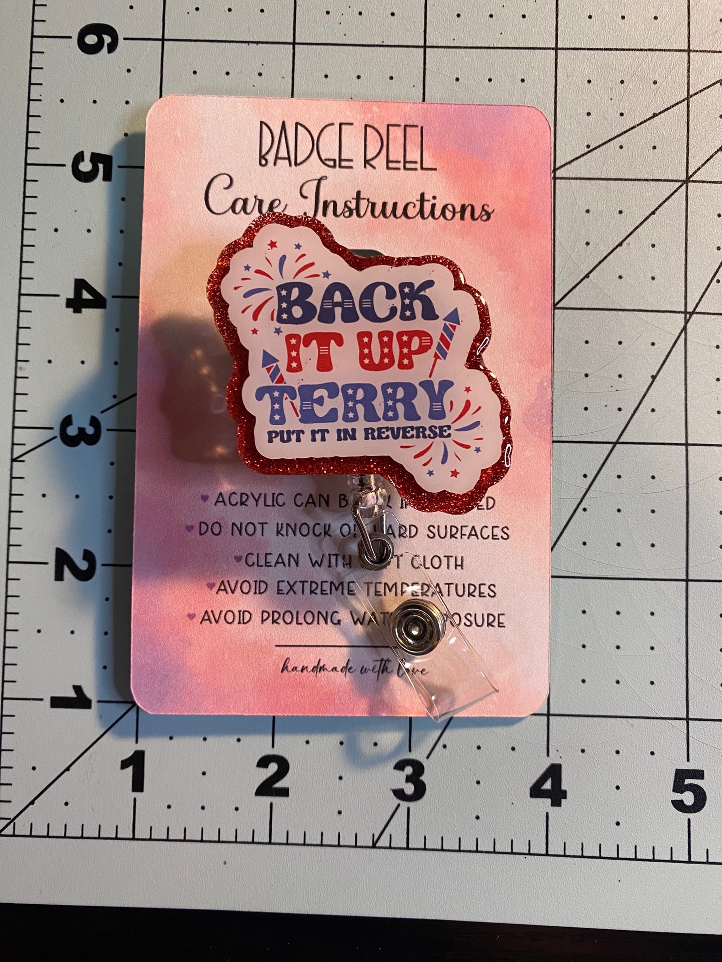 Back It Up Terry Badge Reel