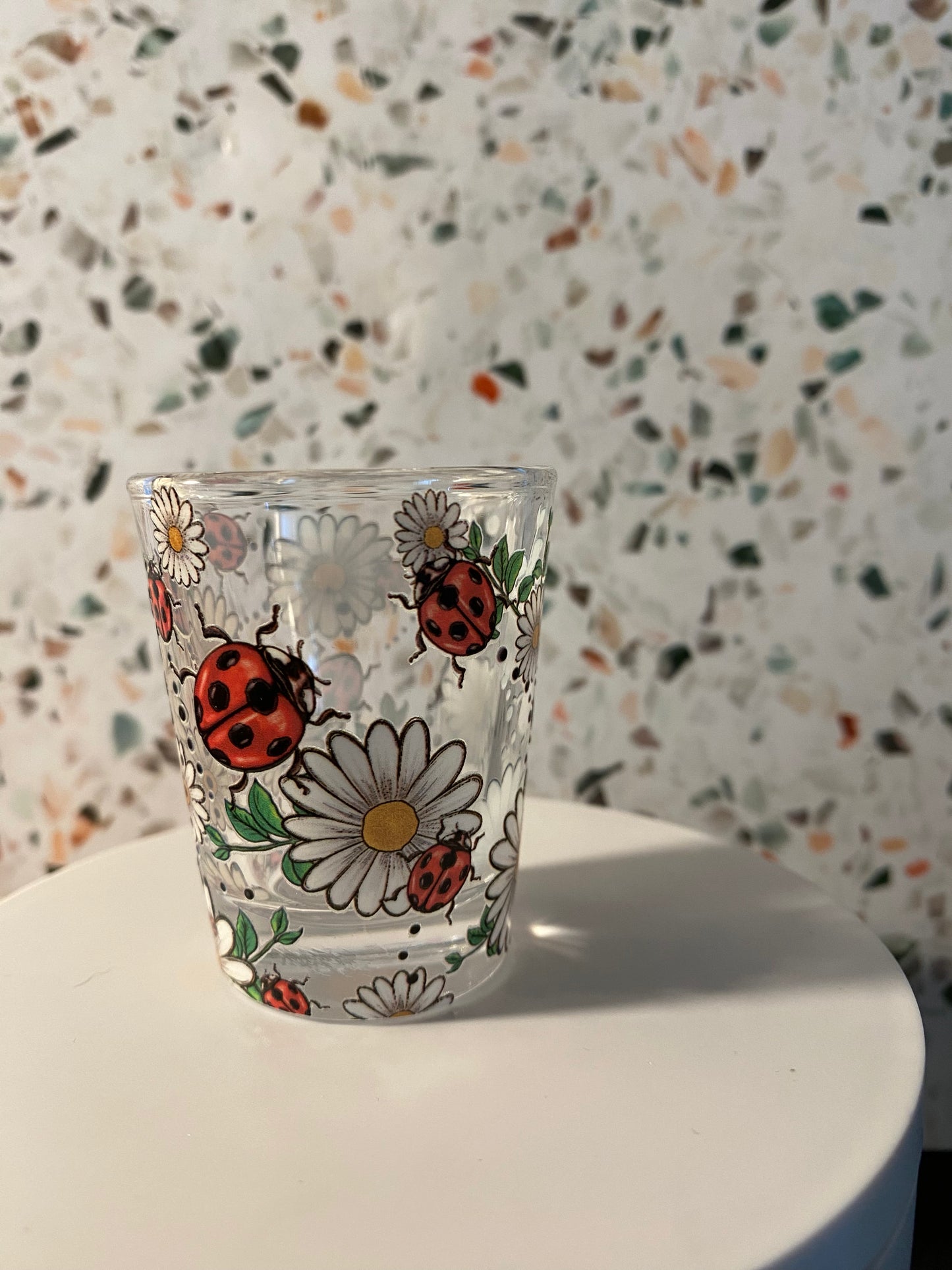 Ladybugs 1.5 ounce shot glass