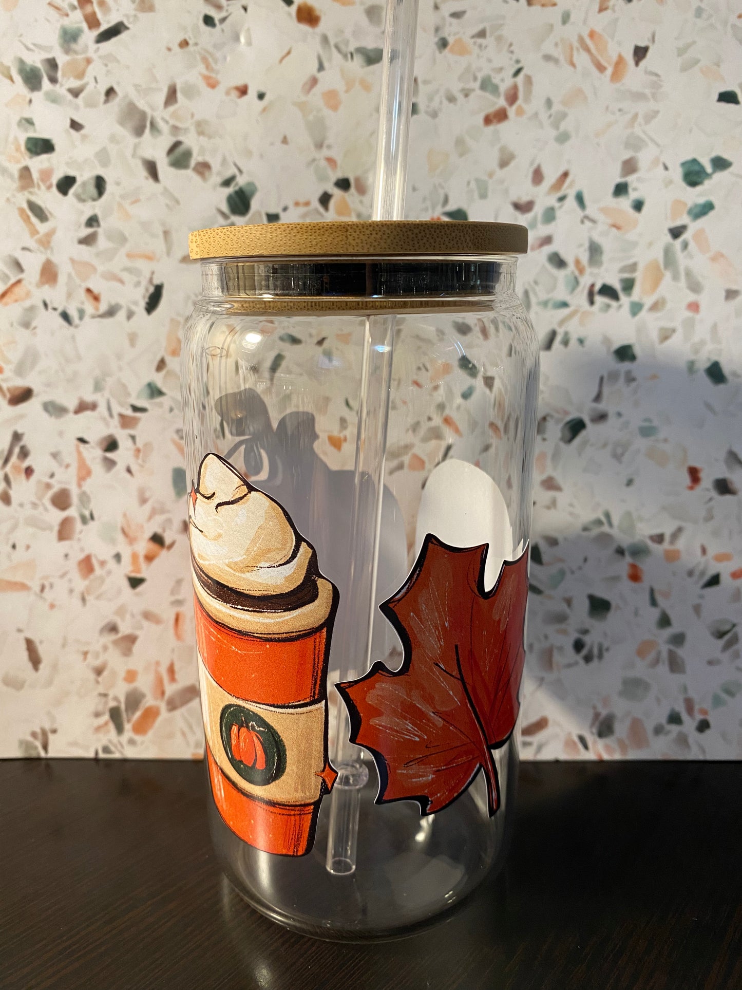 Pumpkins and Football 16 Ounce Glass Libby’s