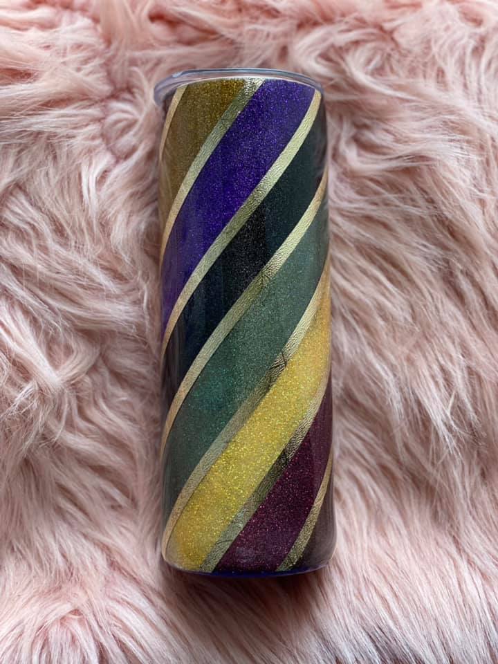 20 ounce Skinny Fall stripes Epoxy Tumbler