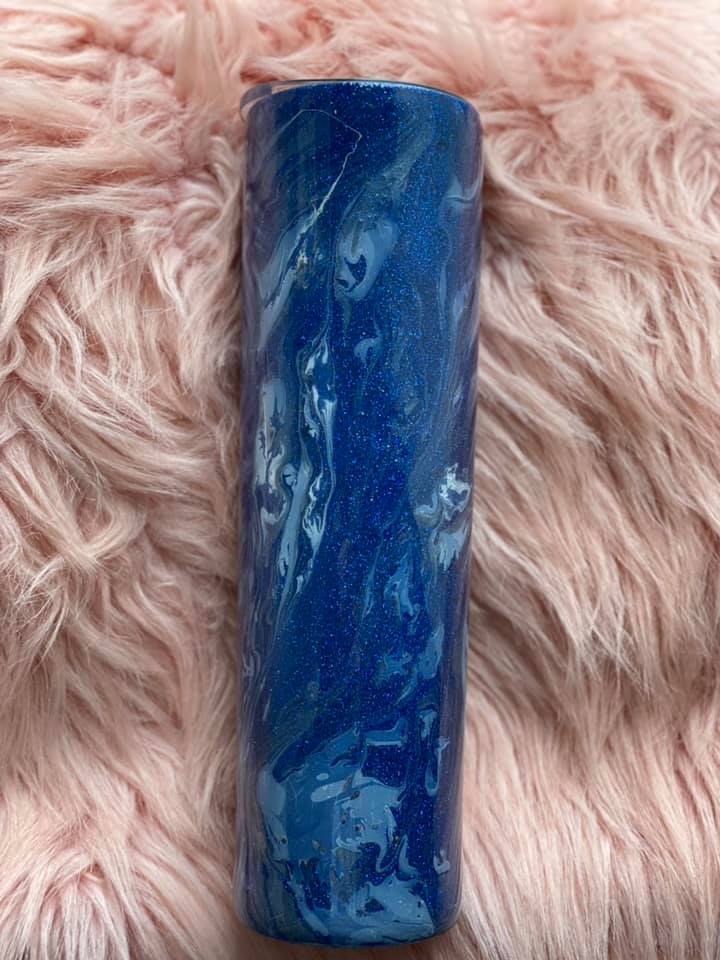 35 Ounce Skinny Tumbler Blue Hydrodip