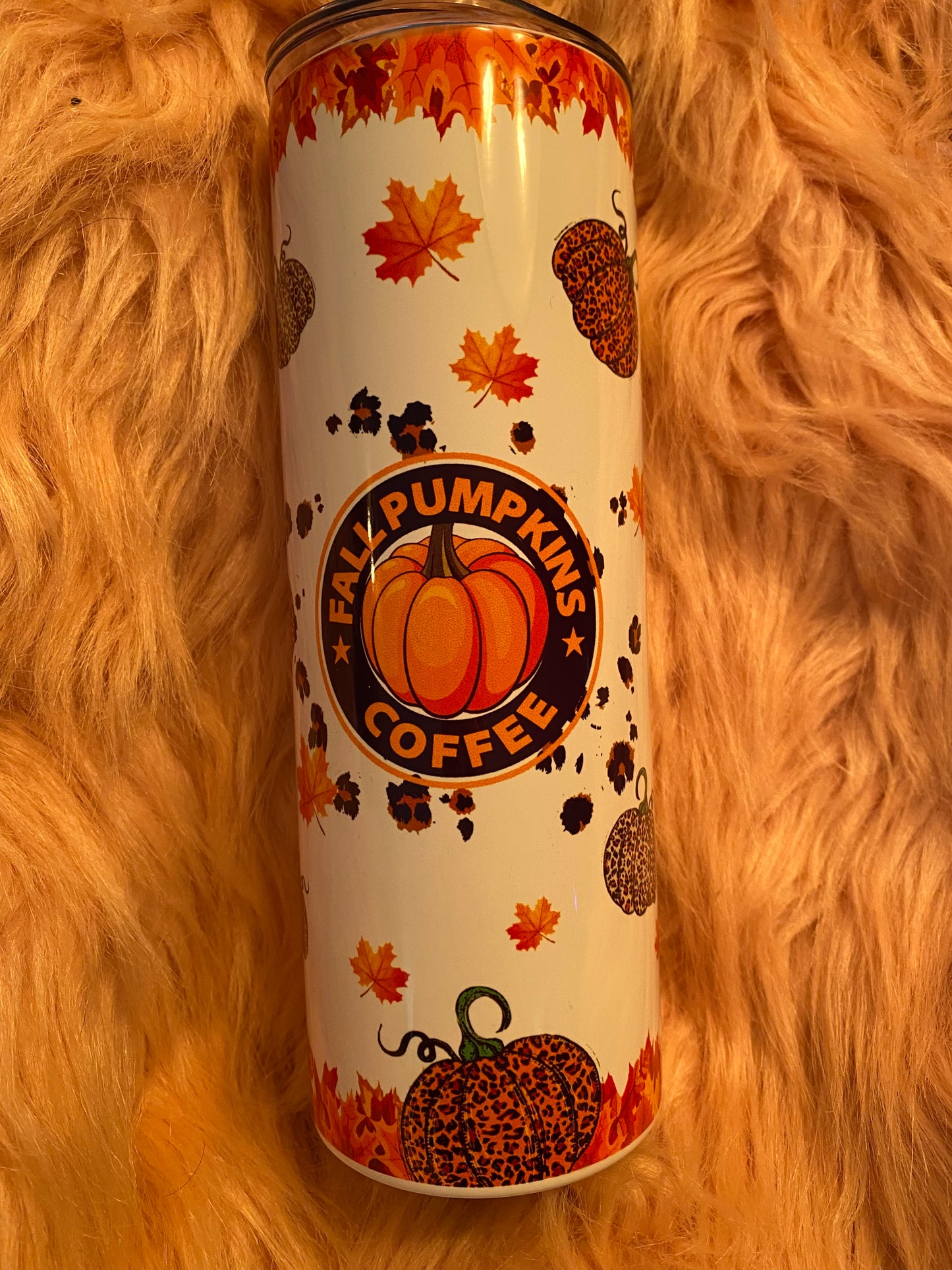 20 ounce Pumpkin Coffee Skinny Sublimation Tumbler