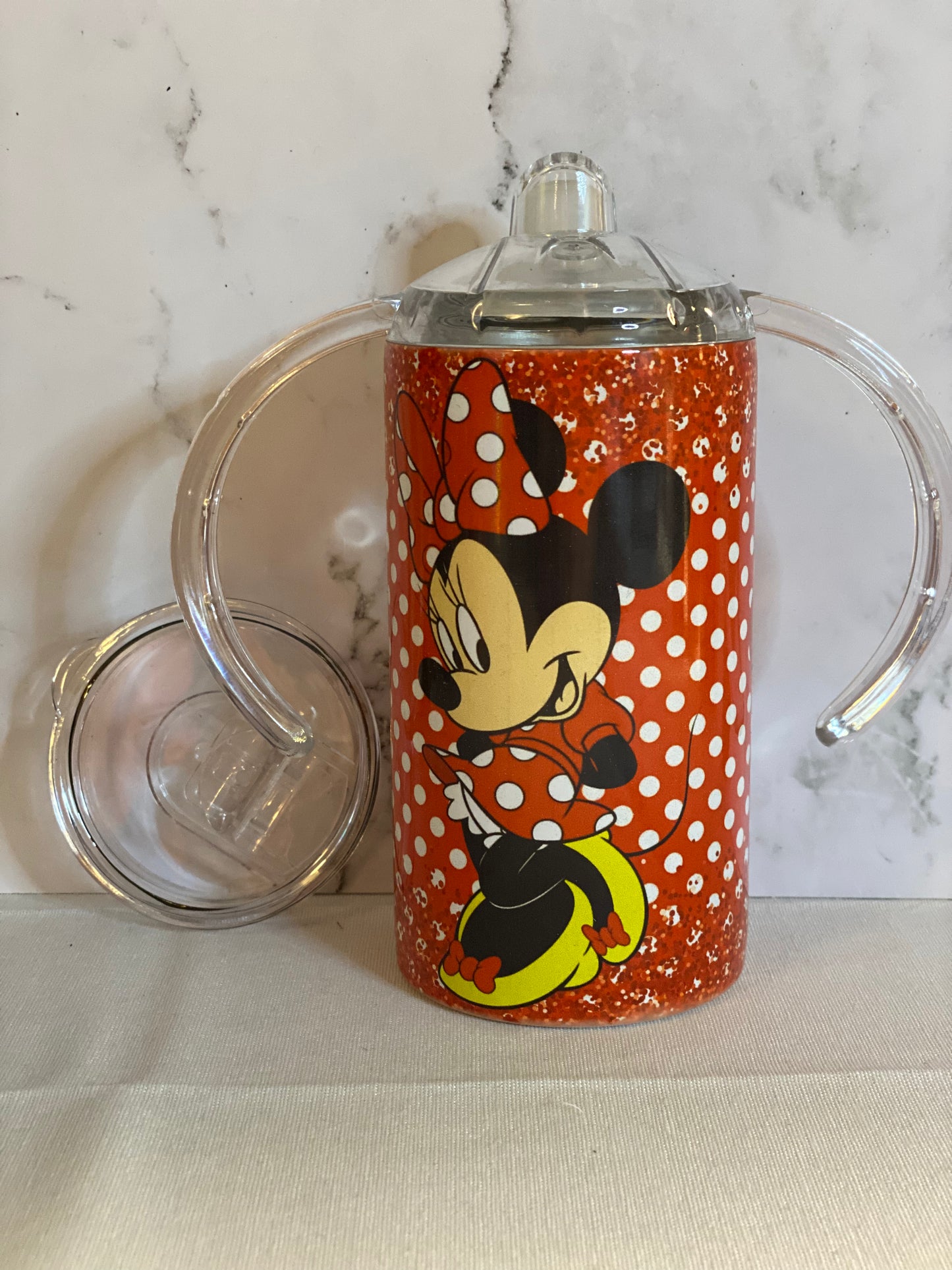 Red Minnie Mouse 12 ounce Duo Sippy